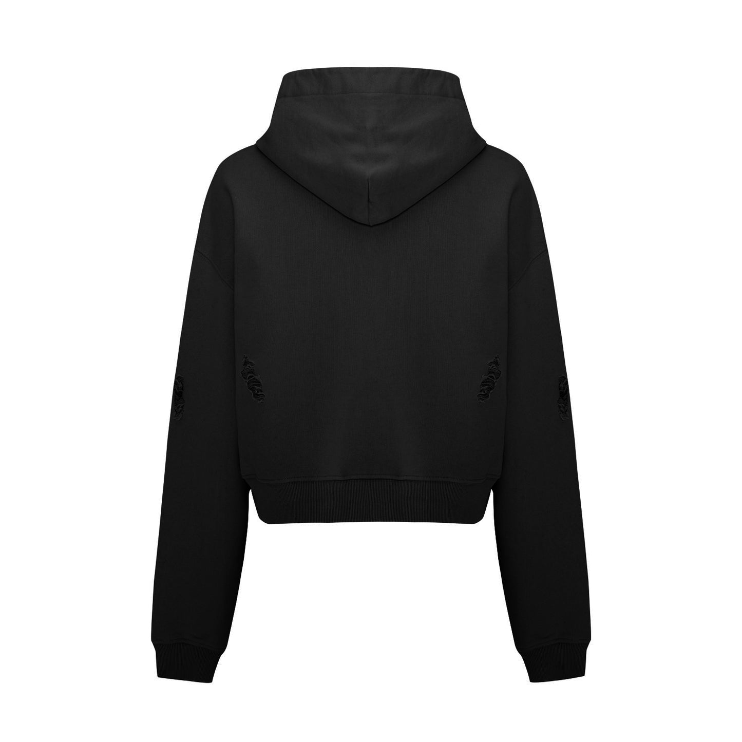 Boomerang Yırtık Detaylı Fermuarlı Hoodie