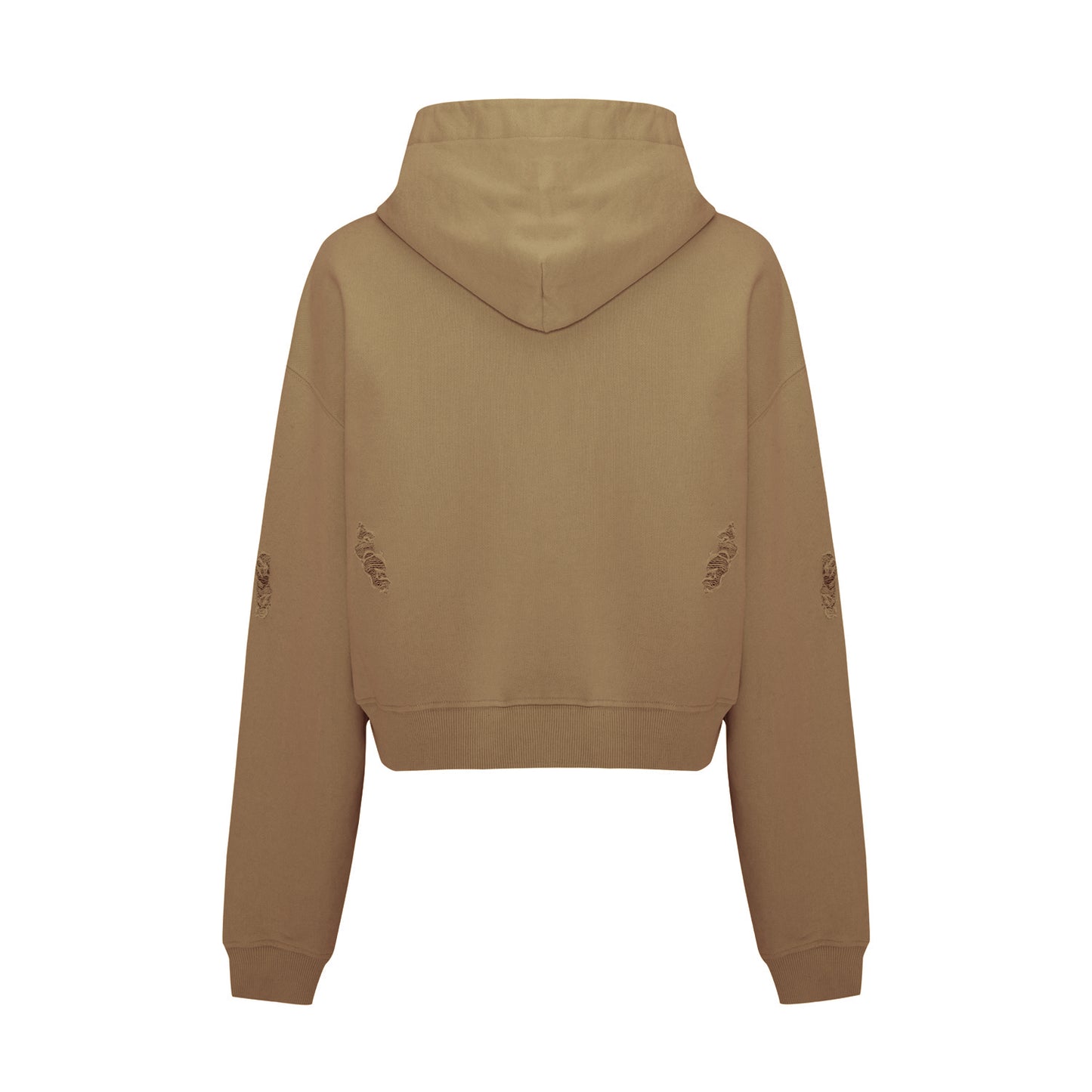 Boomerang Yırtık Detaylı Fermuarlı Hoodie