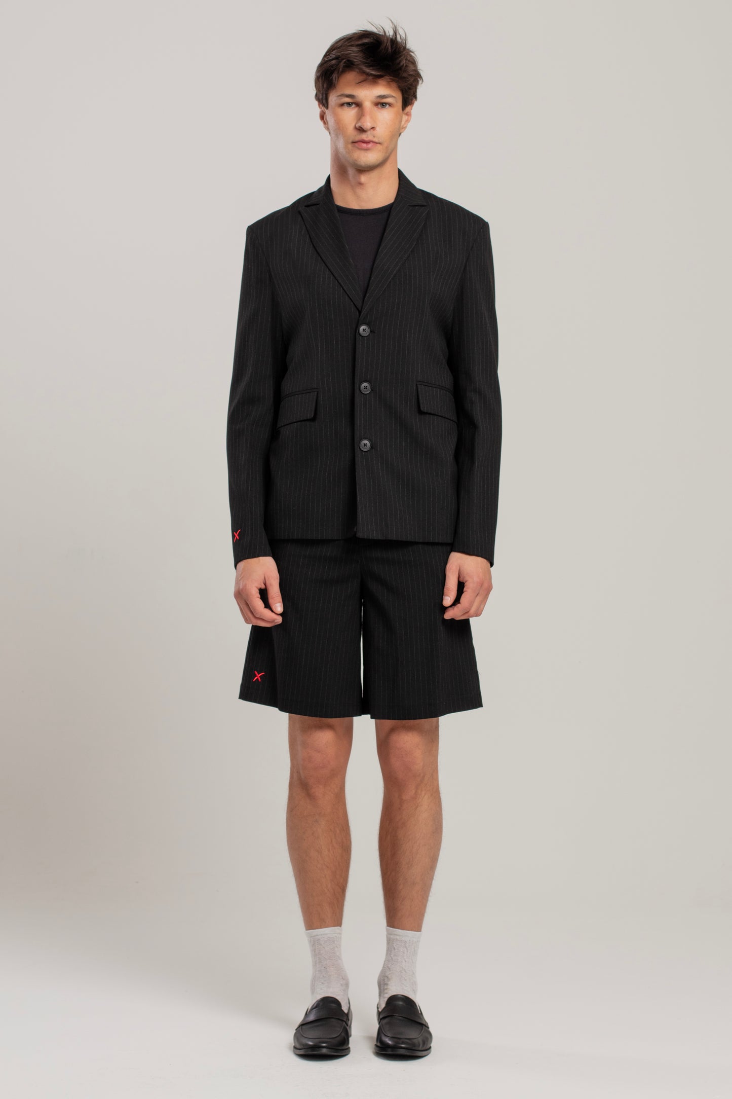 Free Heaven Eyelet Details Striped Blazer