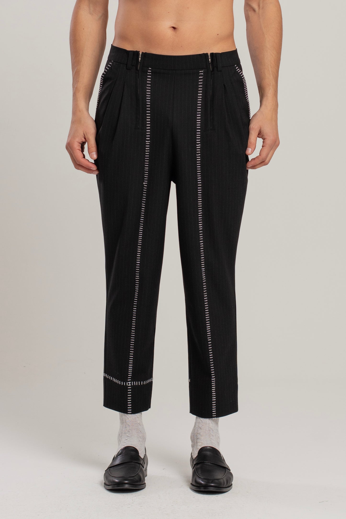Free Heaven Striped Two Zipped Pant