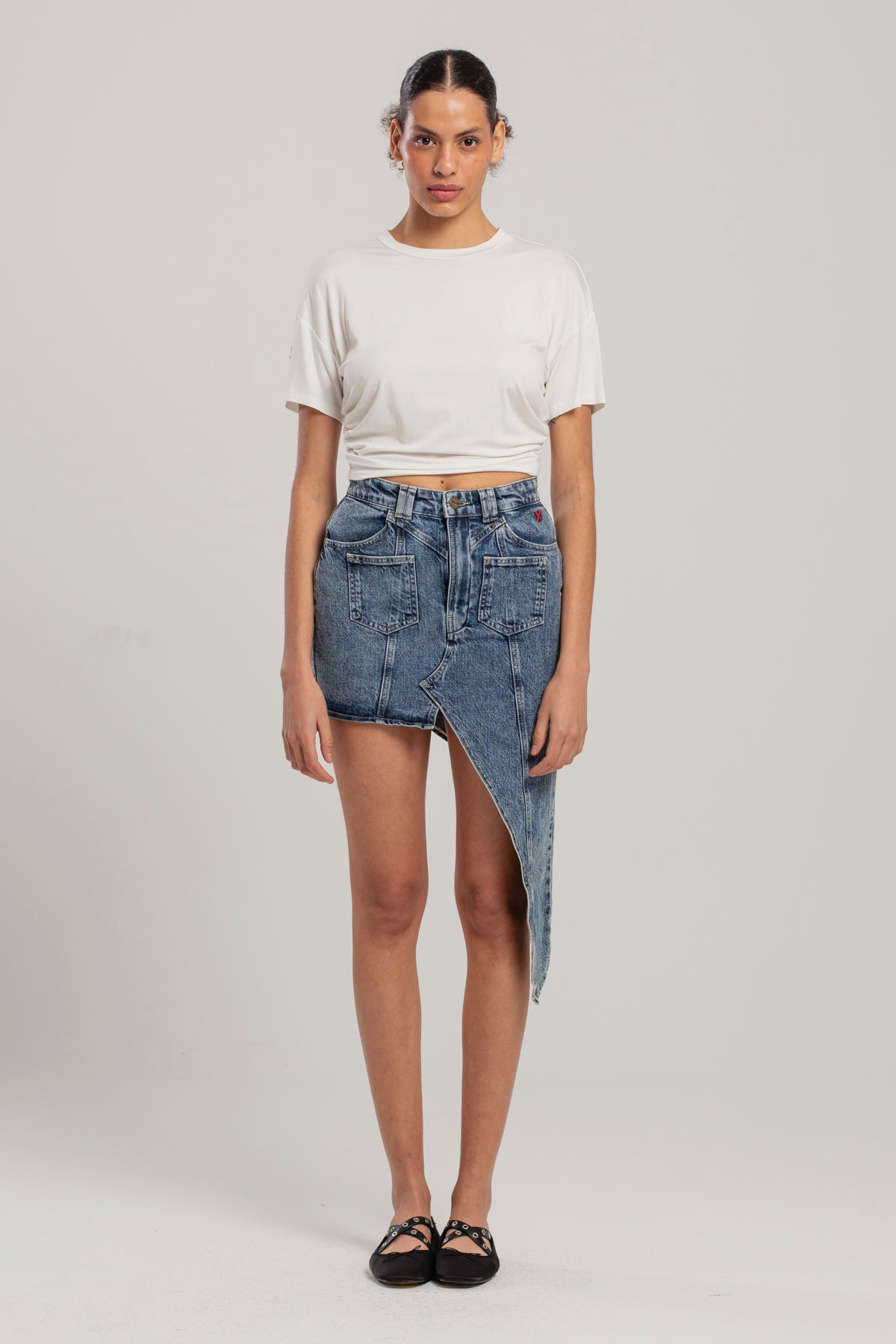 Free Heaven Kesik Detaylı Denim Etek