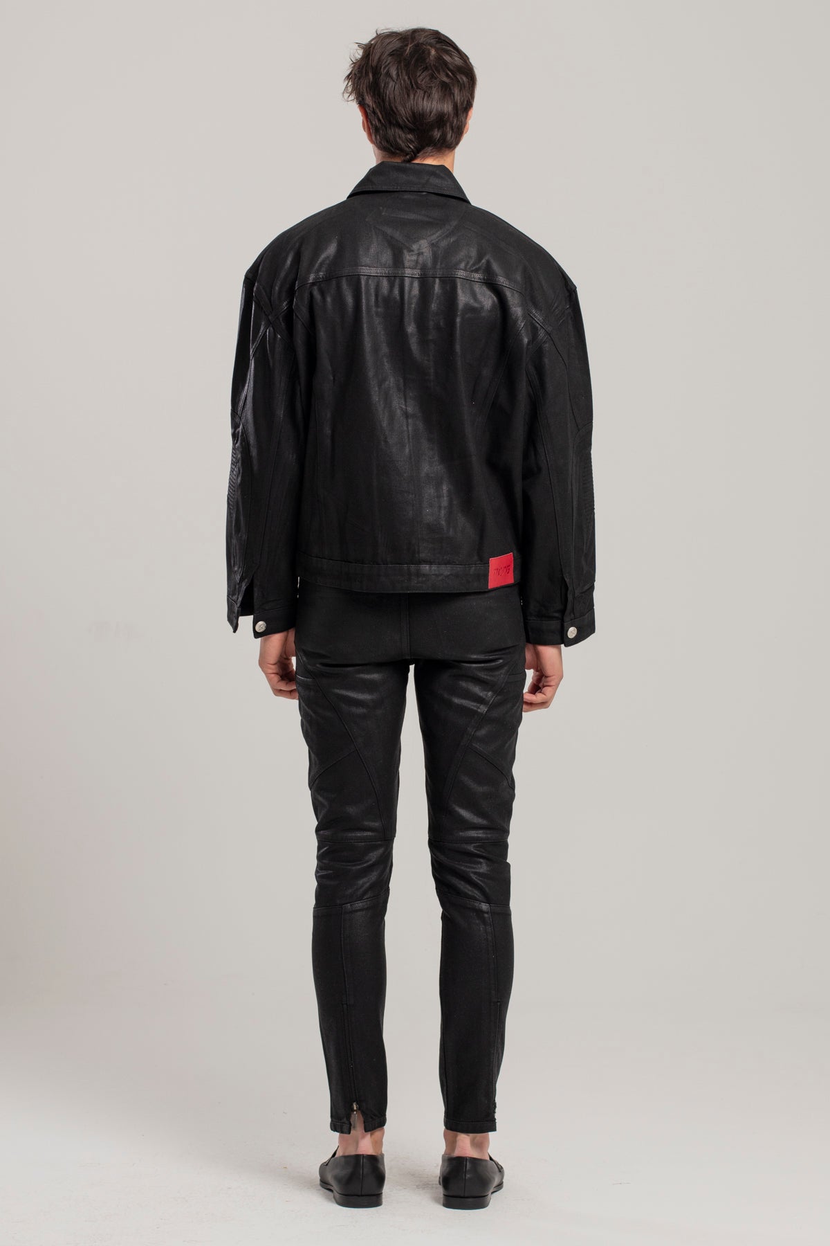 Day to Night in LA Parlak Dokulu Denim Ceket