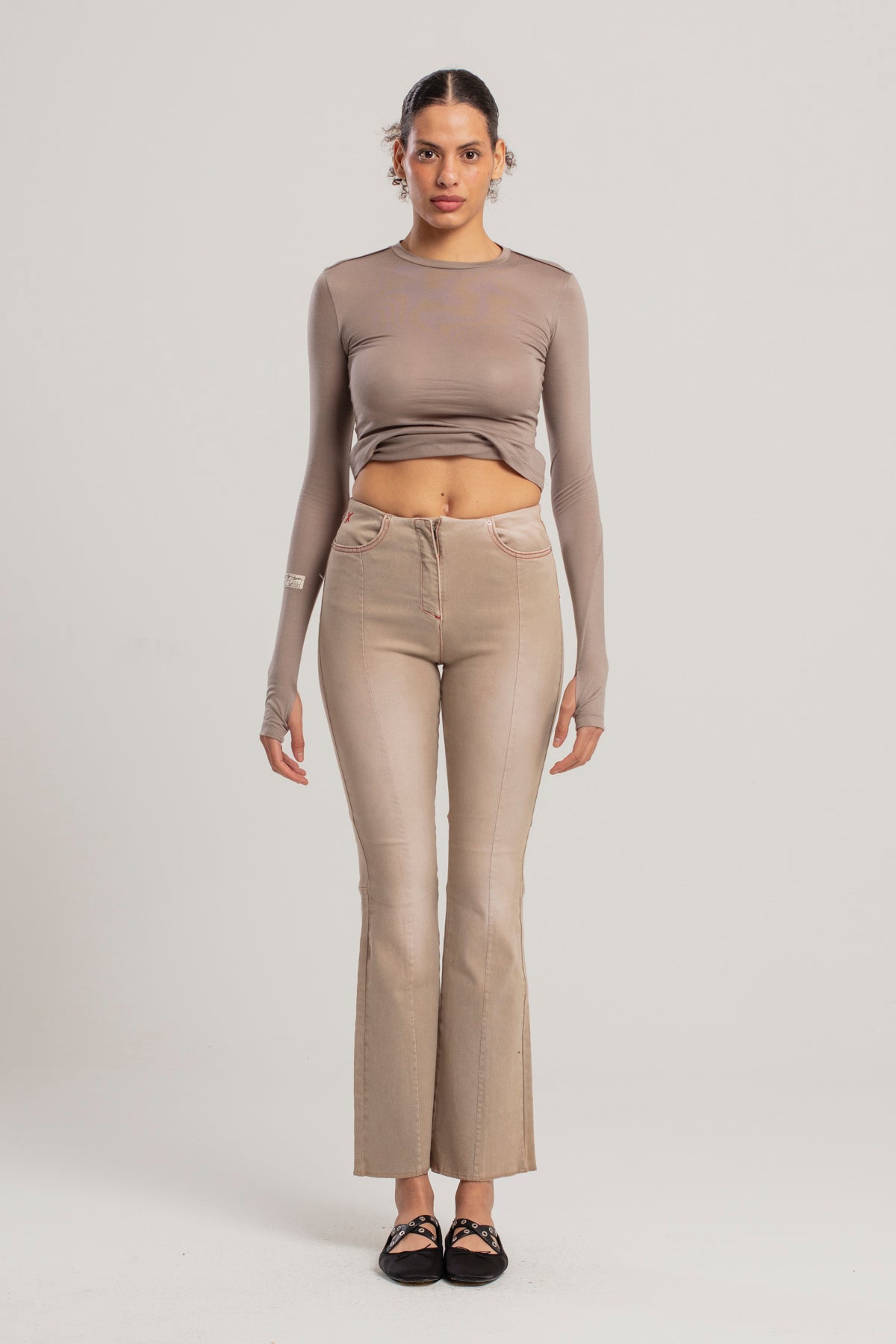 Day To Night In La Sheer Long-Sleeve Top