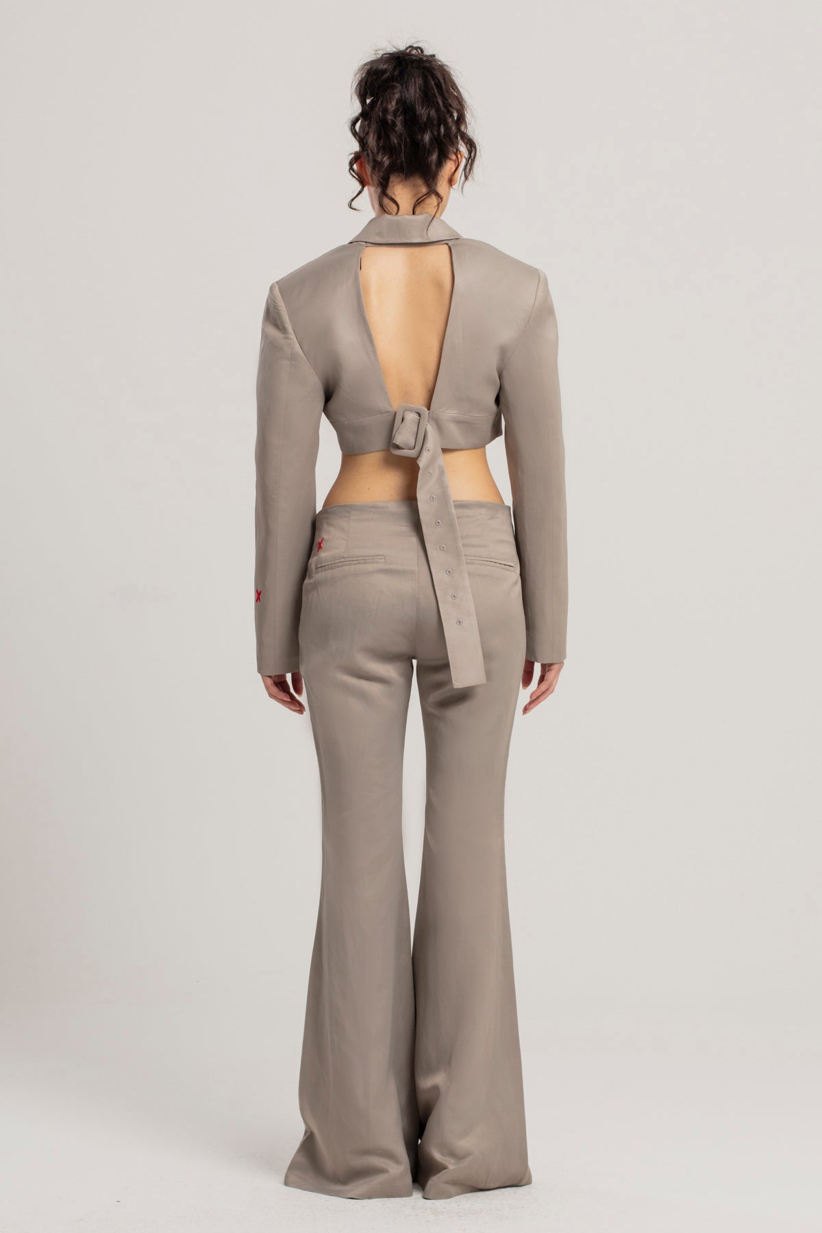 Day To Night In La Crop Shiny Woven Jacket