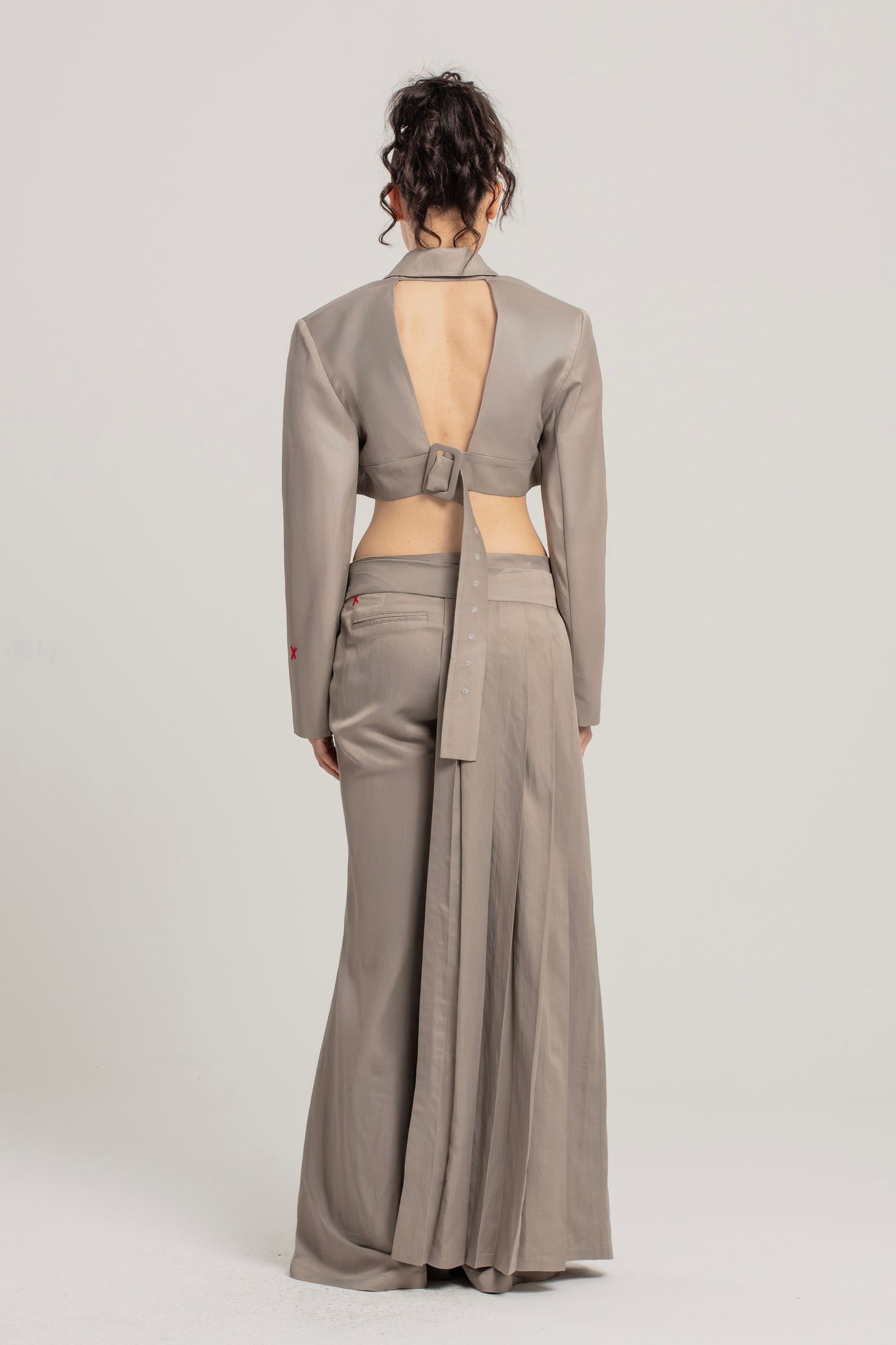 Day to Night in LA Parlak Kumaş Etek