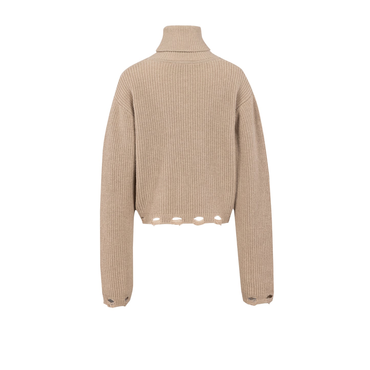 Your *itch Yırtık Görünümlü Yüksek Yaka Triko Kazak