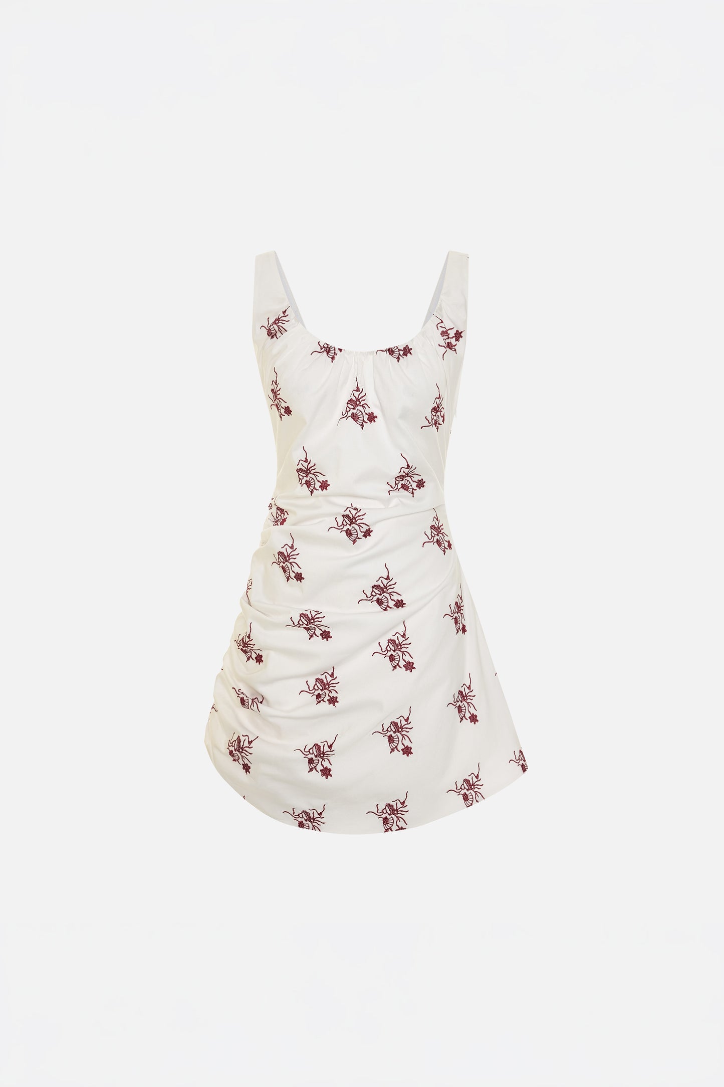 The Broderie Anglaise Edit Asymmetric Embroidered Mini Dress