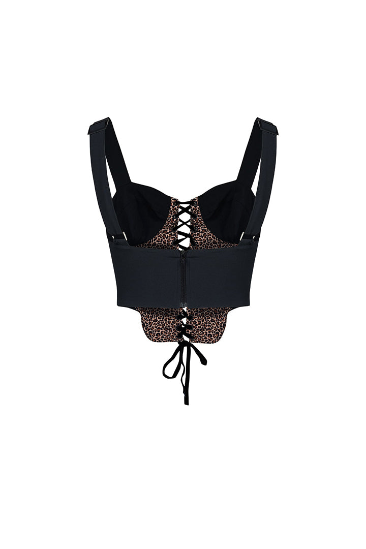Free Heaven Leopard Corset Top