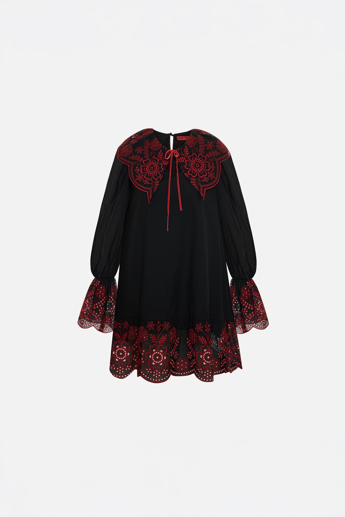 The Broderie Anglaise Edit Embroidered Detail Mini Dress