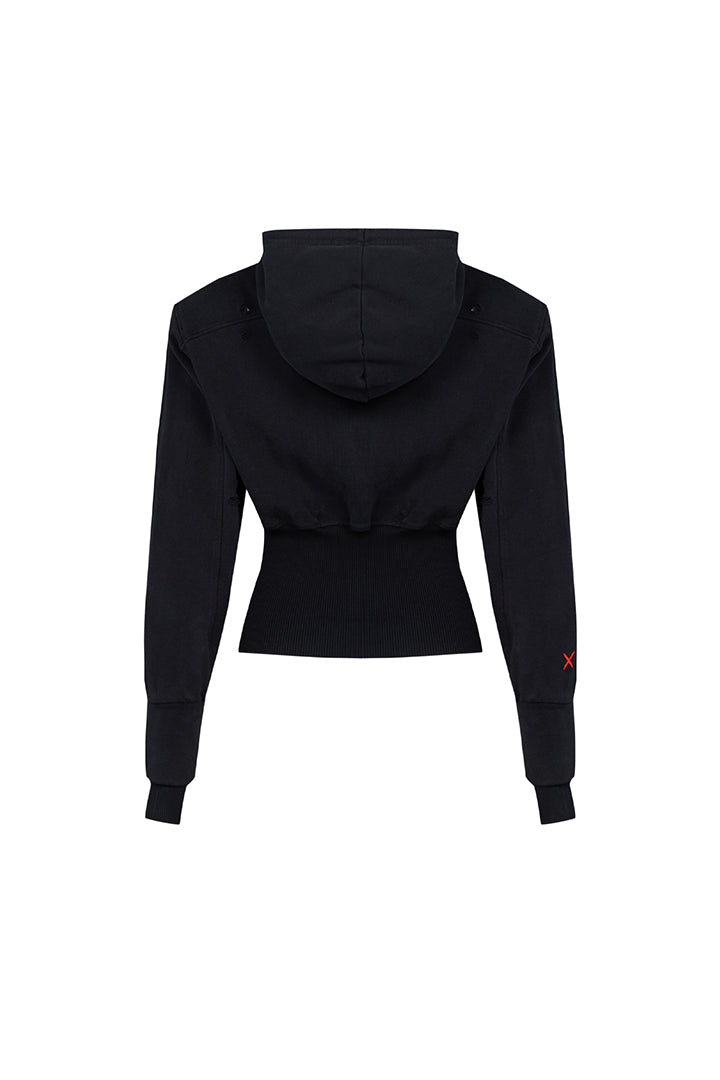 Your *itch Korse Detaylı Fermuarlı Hoodie