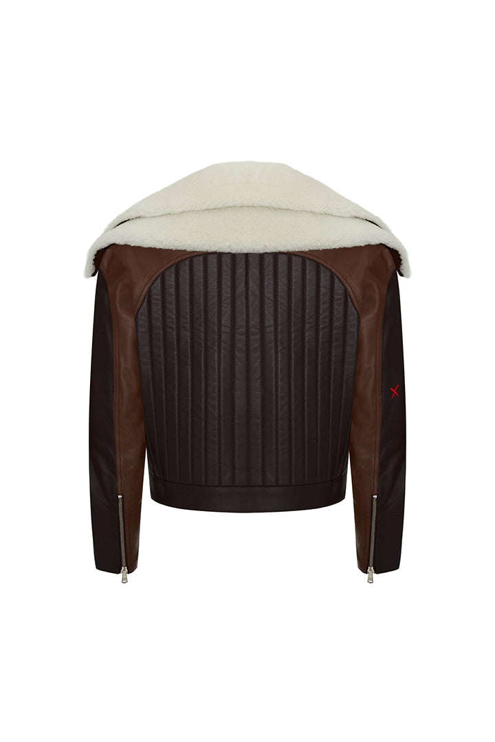 Boomerang Çift Yaka Deri Ceket