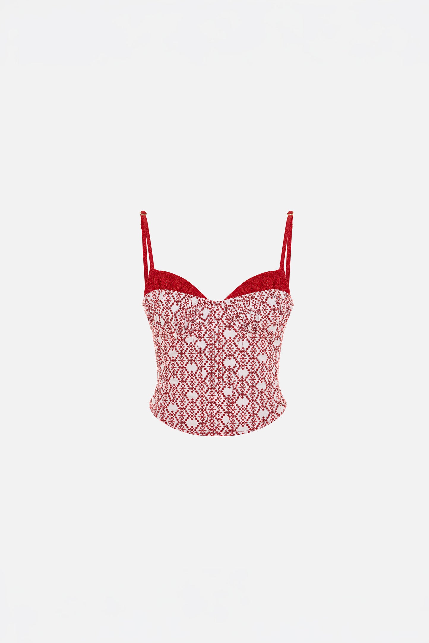 The Broderie Anglaise Edit Nakışlı Büstiyer Detaylı Korse Üst