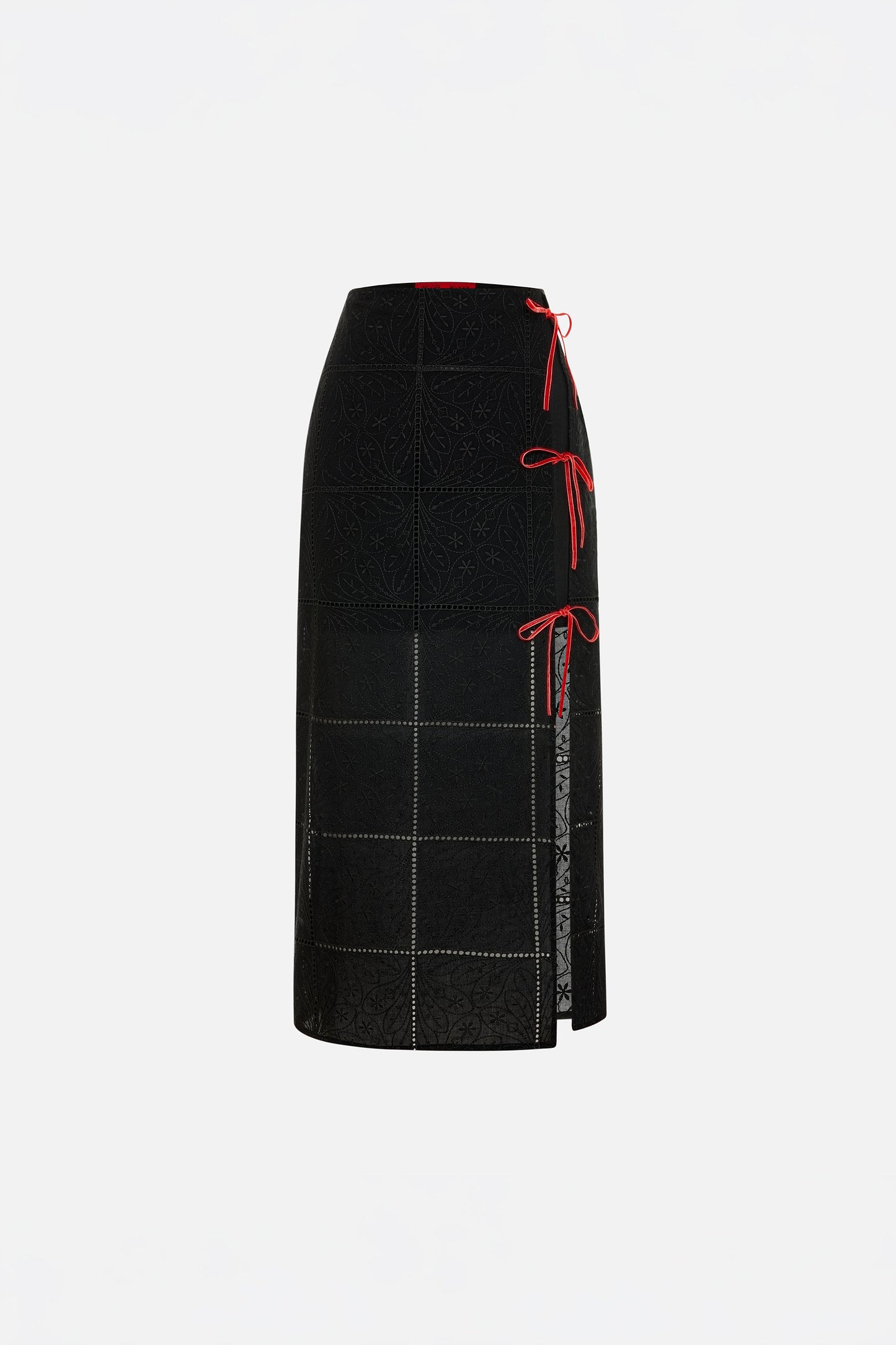 The Broderie Anglaise Edit Embroidered Slit Maxi Skirt
