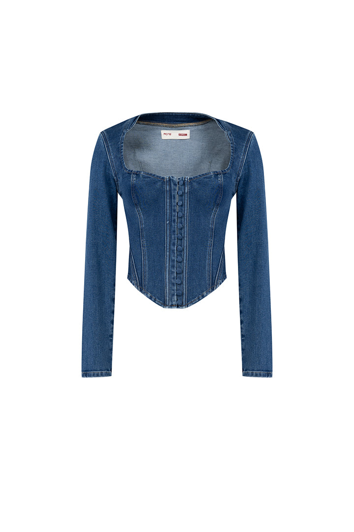 Your *itch Korse Denim Üst