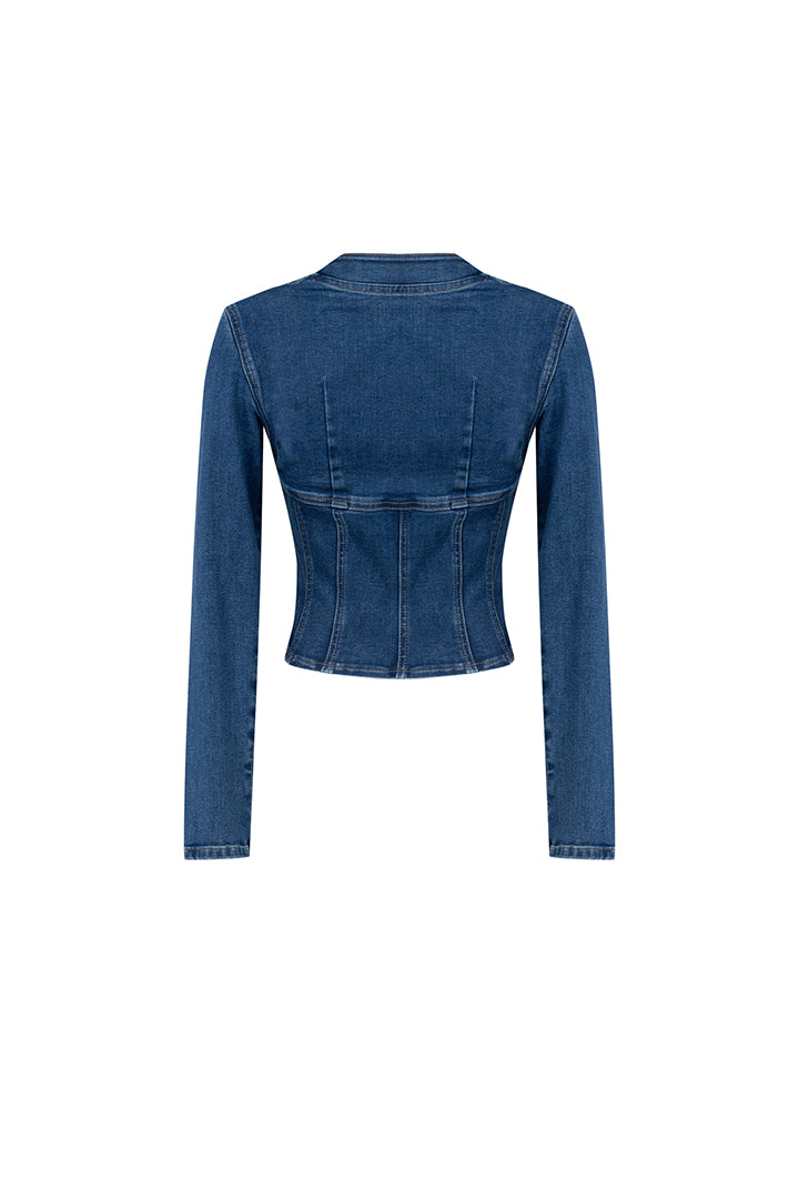 Your *itch Corset Denim Top