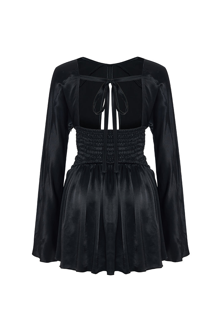 Day to Night in LA Uzun Kollu Mini Elbise