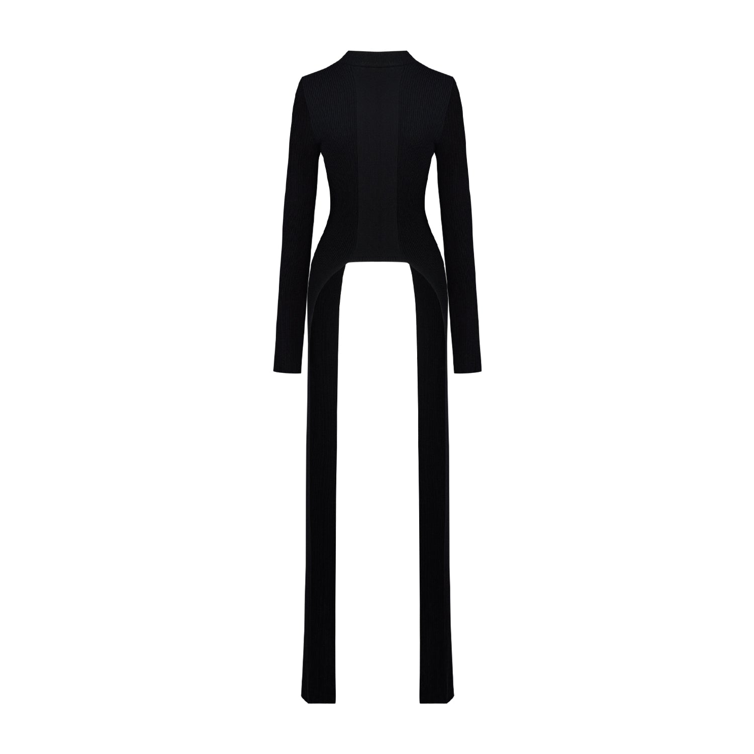 YOUR *ITCH TAILED KNIT TOP - BLACK