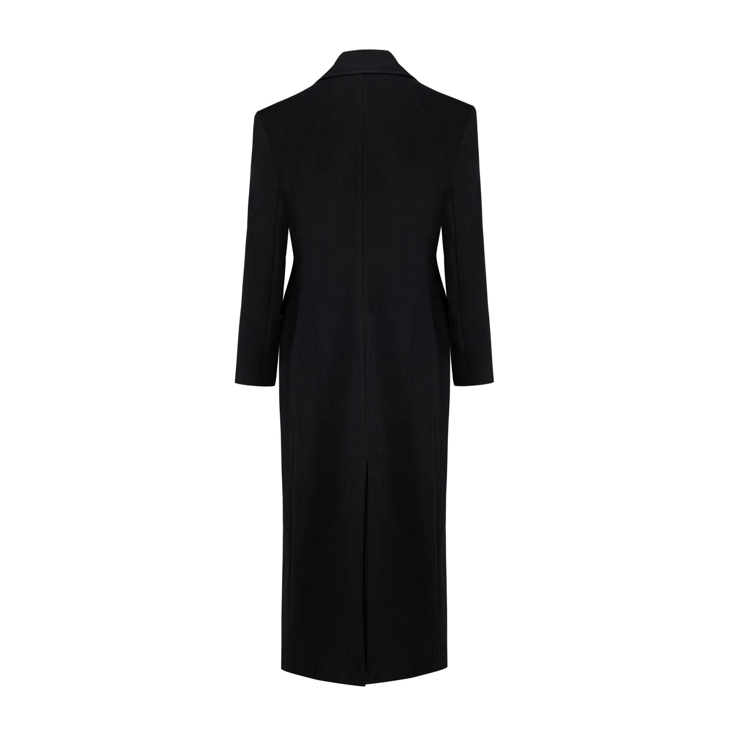 YOUR *ITCH CASHMERE BLEND LONG OVERCOAT - BLACK