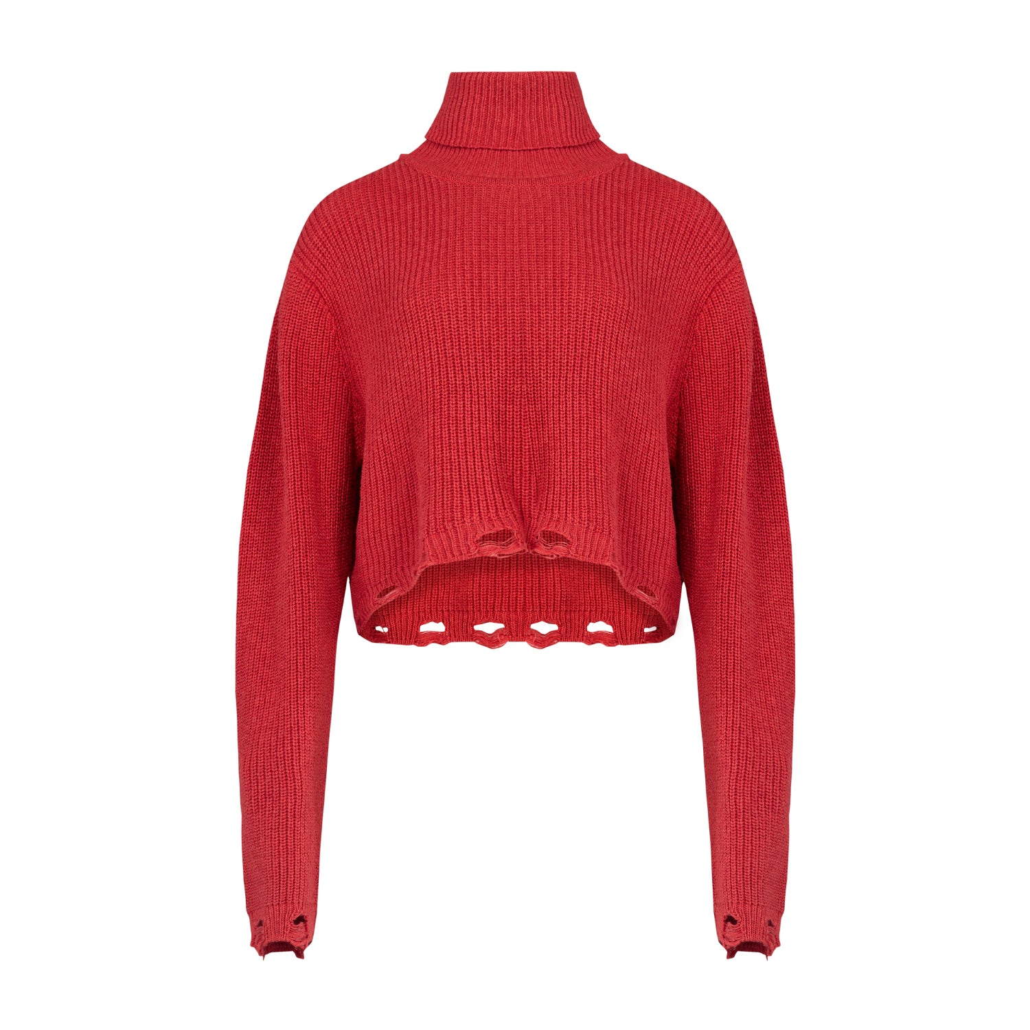 YOUR *ITCH RİPPED HIGH NECK KNIT SWEAT - SAMBA