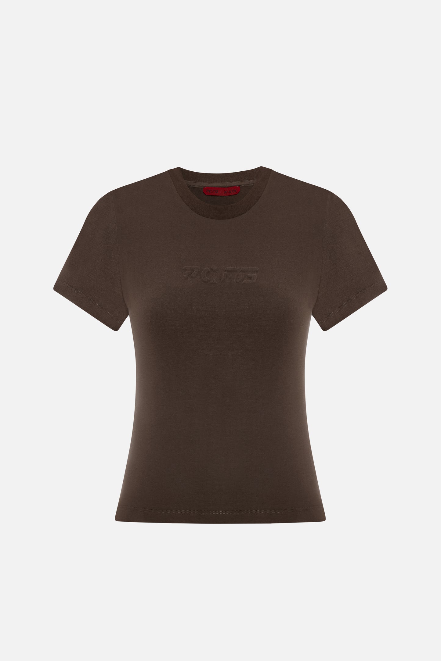 Women's Brown Slim Fit Cotton Tee