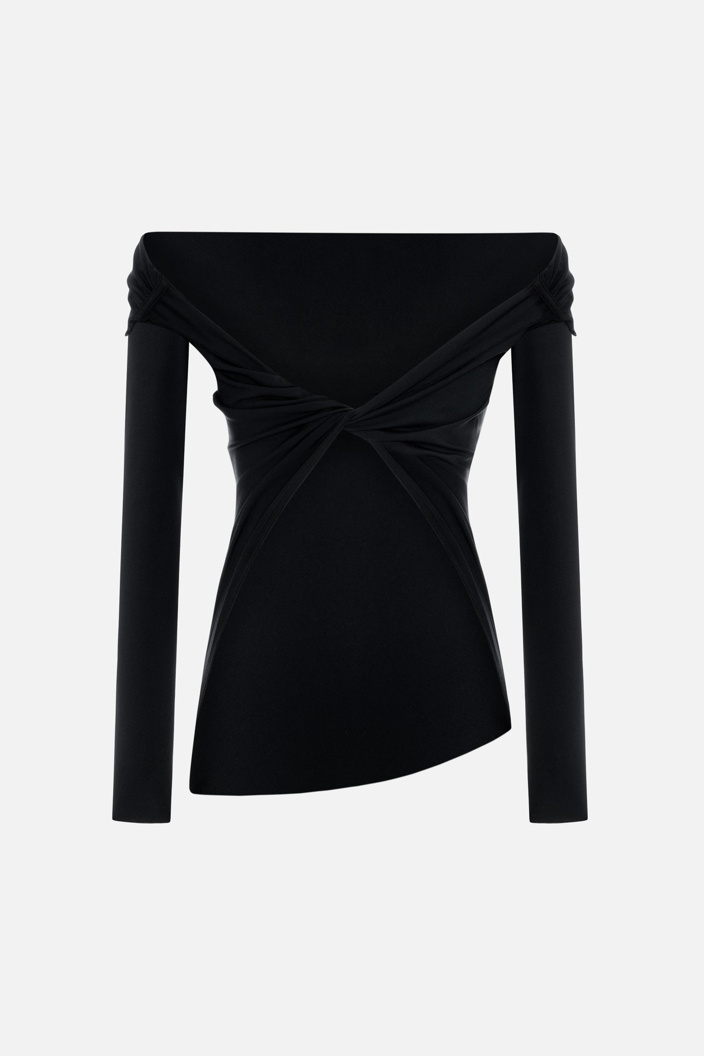 Women's Black Multi-Way Draped Top