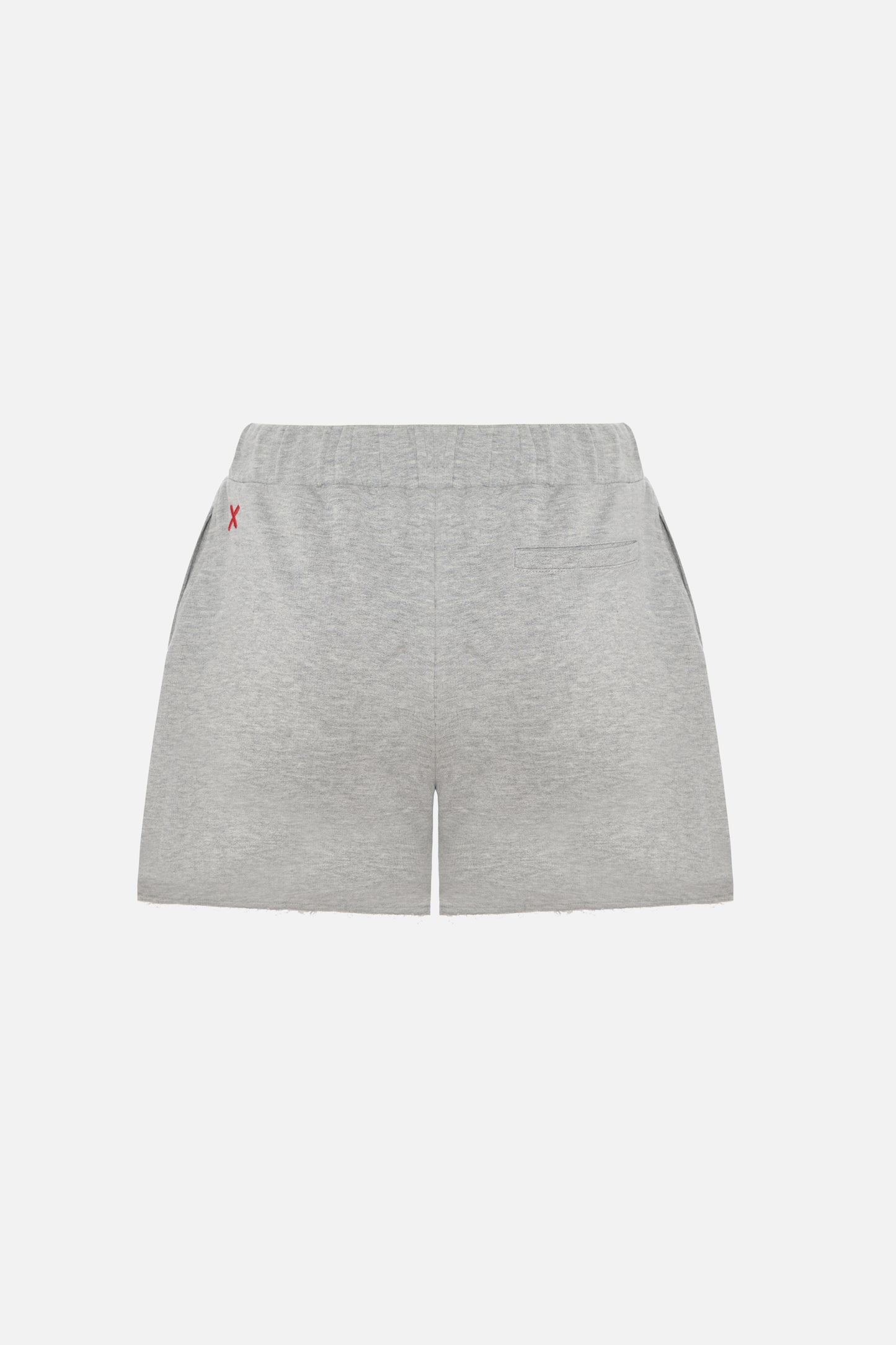 Women's Grey Relaxed Fit Drawstring Shorts