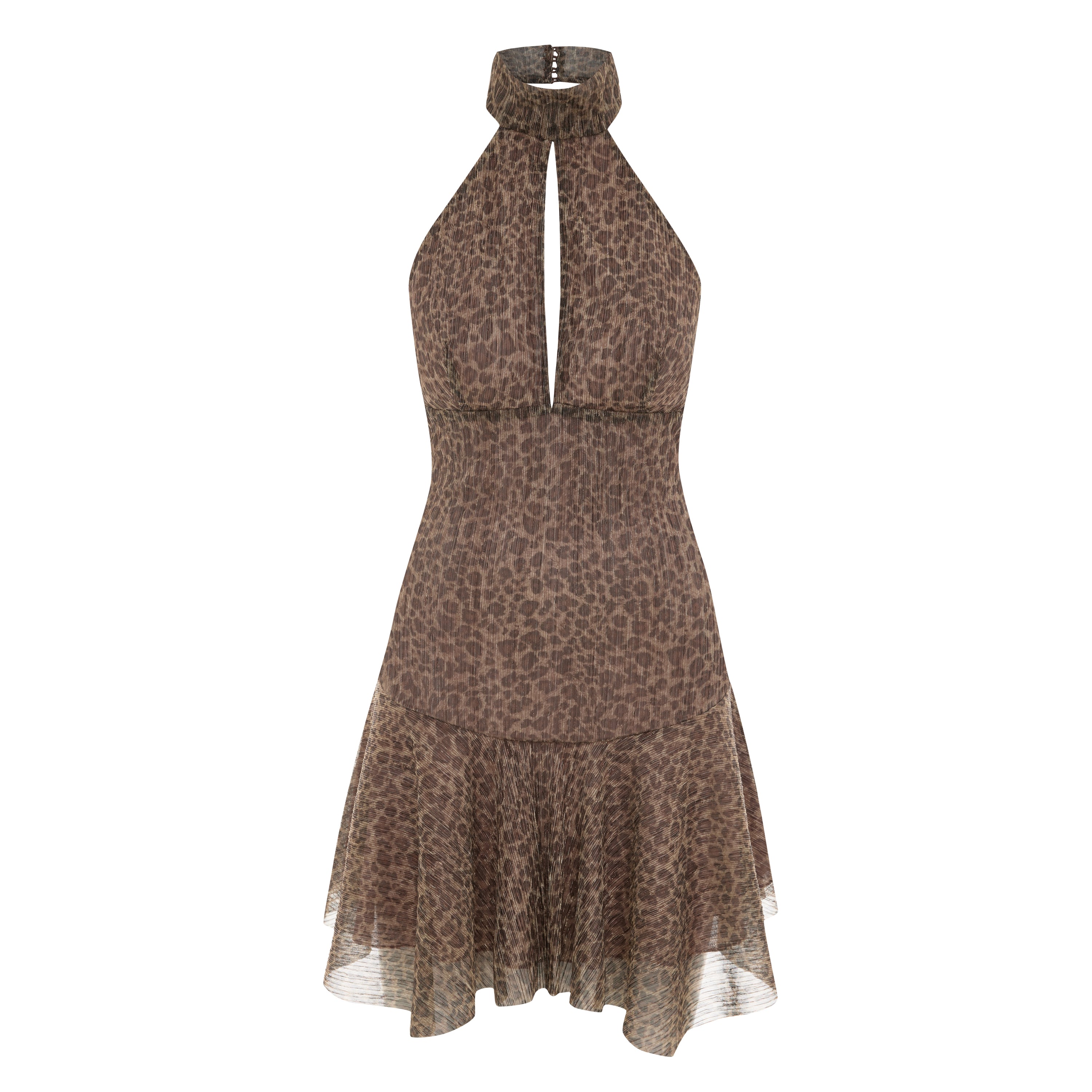 Leopard Cut-Out Mini Dress