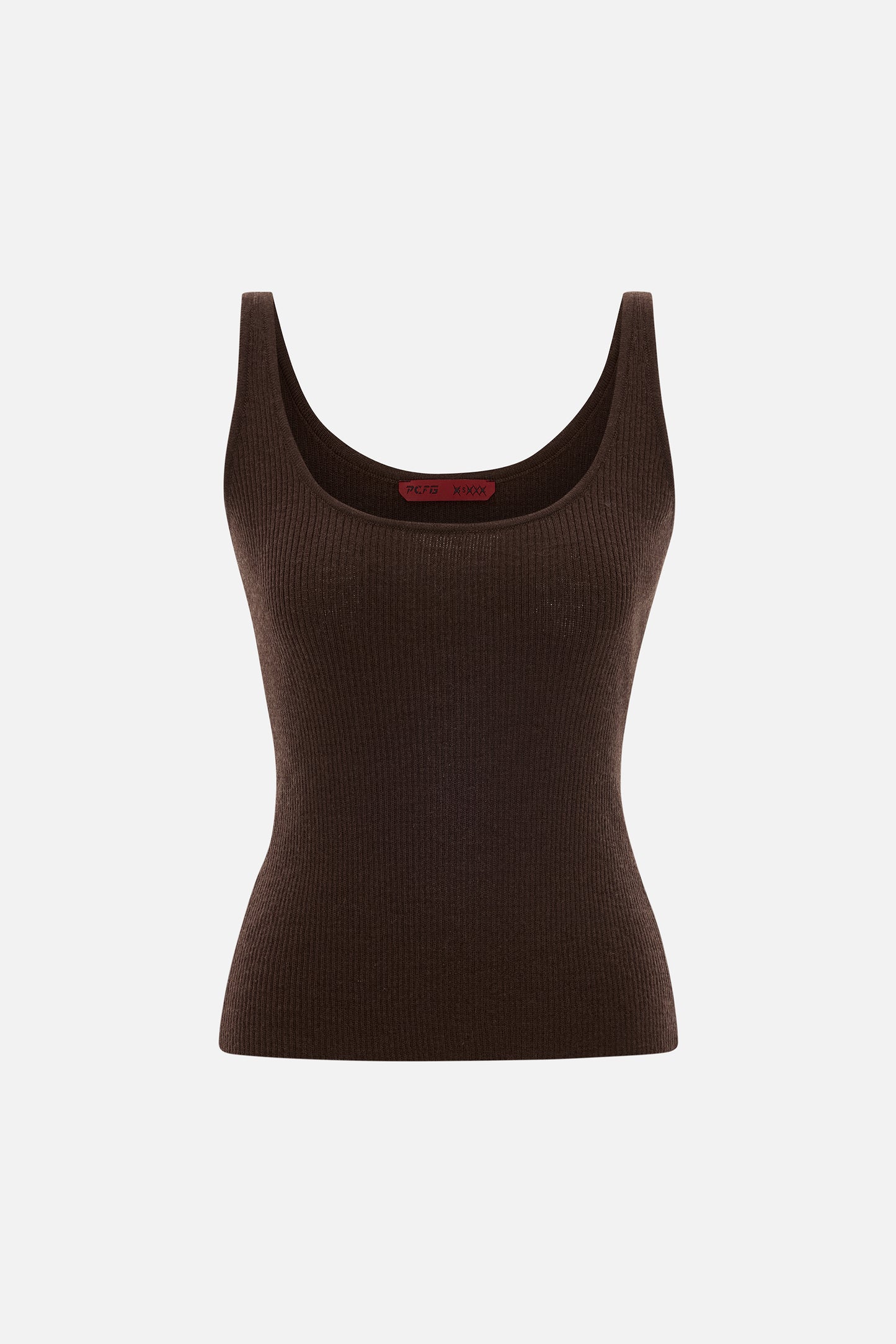 Women's Brown Knit Tank Top