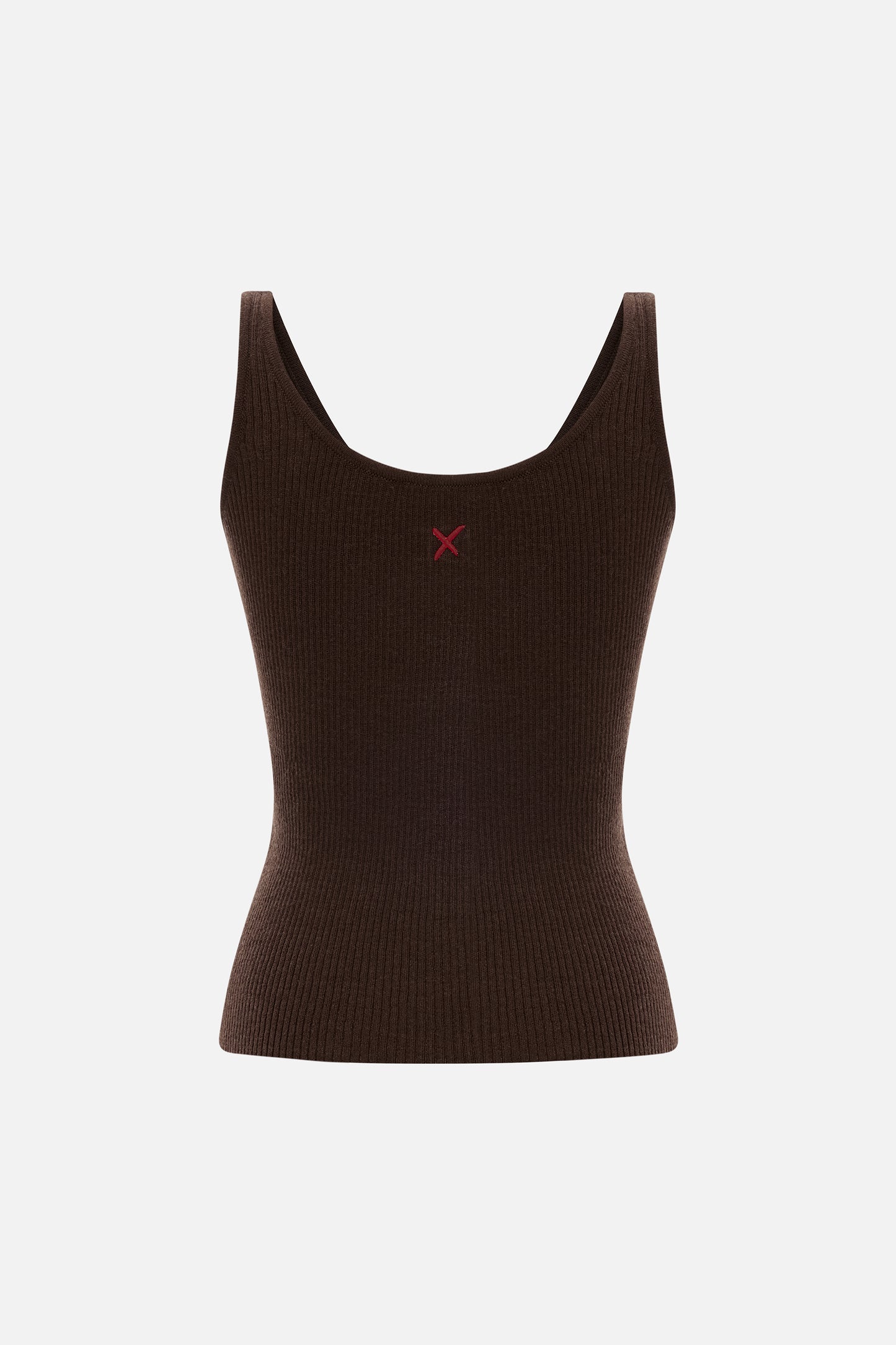 Women's Brown Knit Tank Top