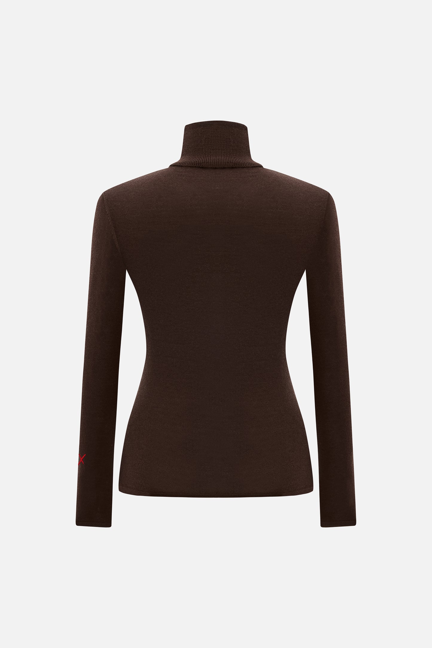 Women's Brown Turtleneck Knit Sweater
