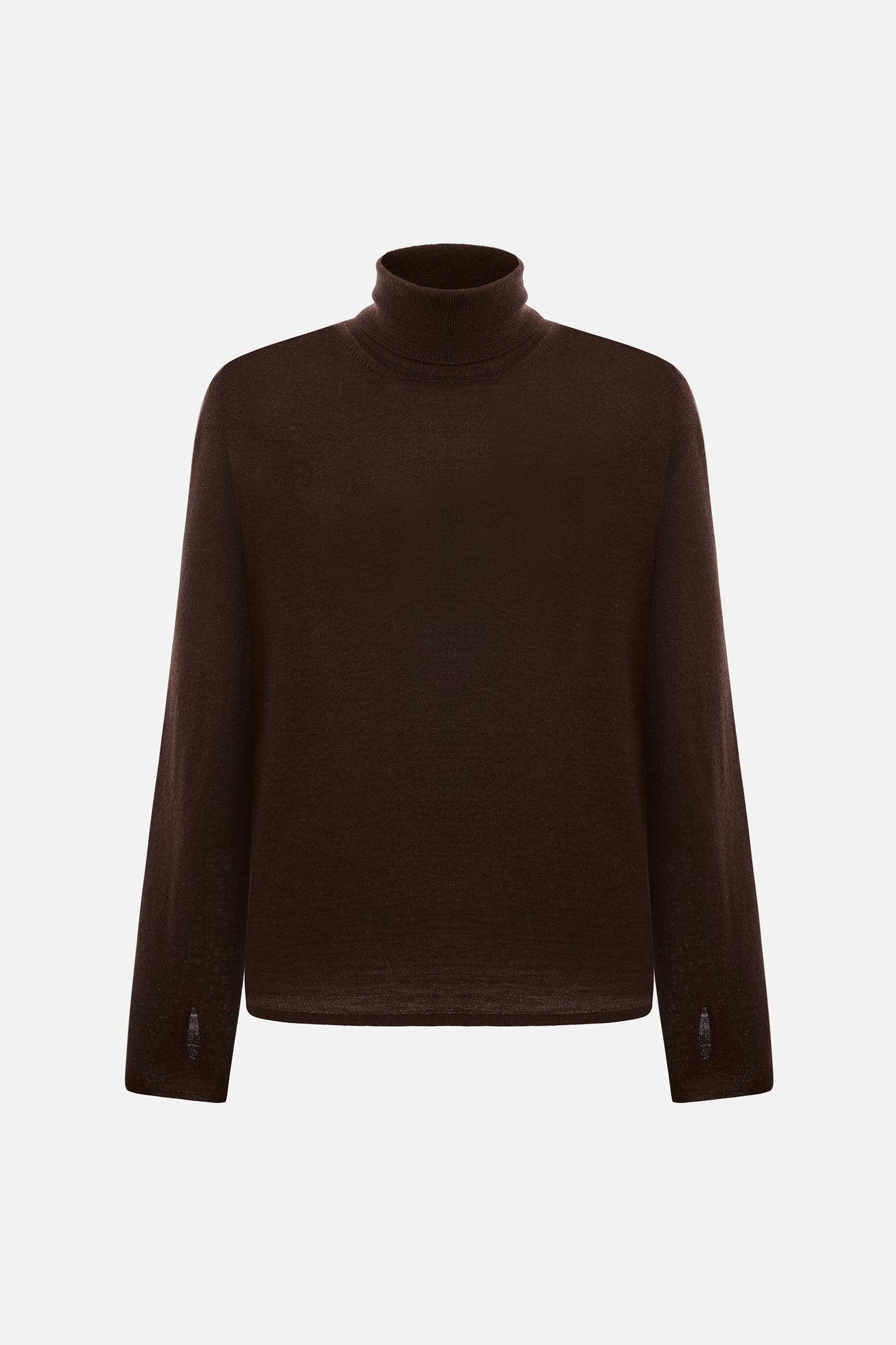 Men's Brown Turtleneck Knit Sweater
