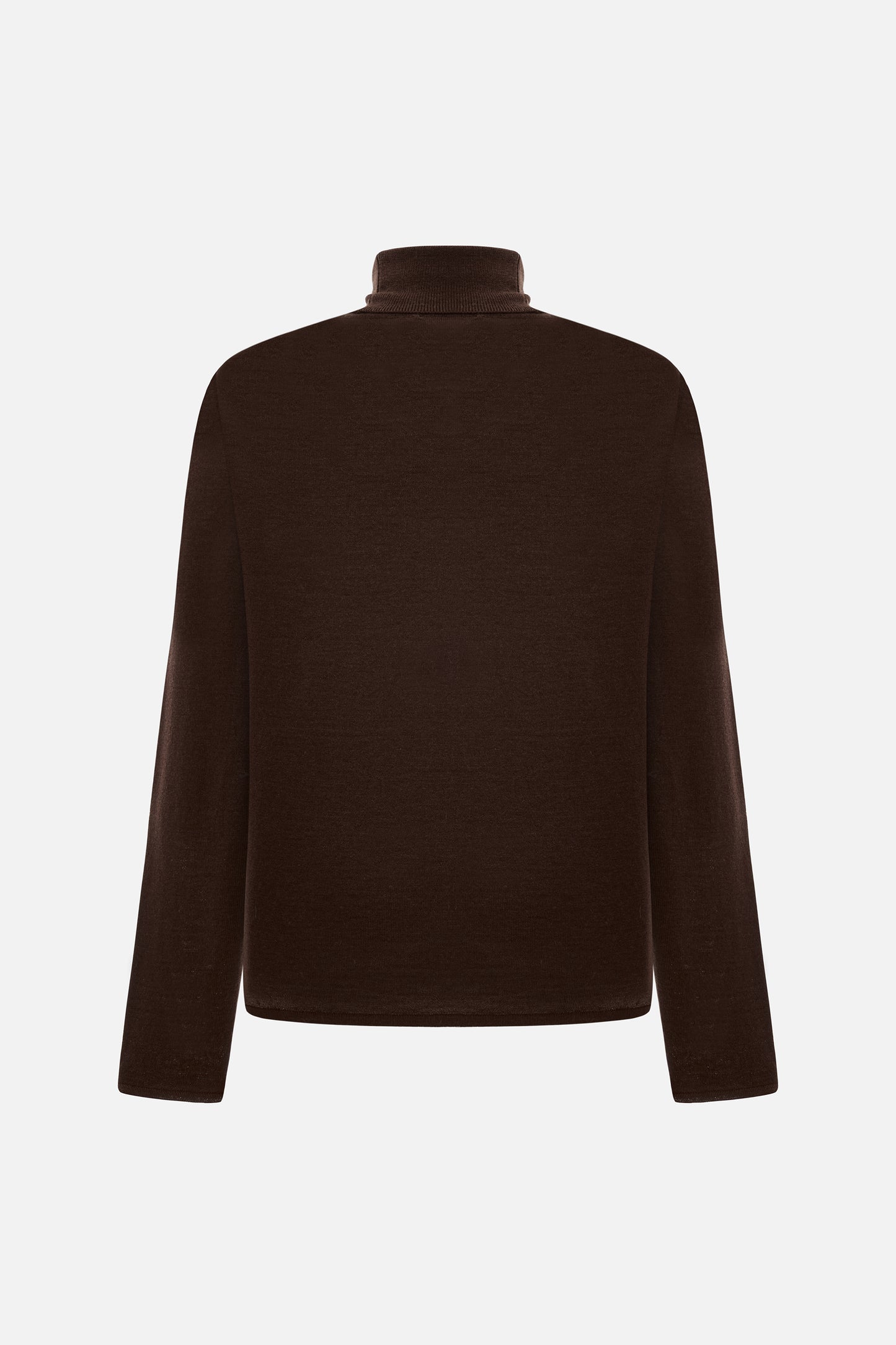 Men's Brown Turtleneck Knit Sweater