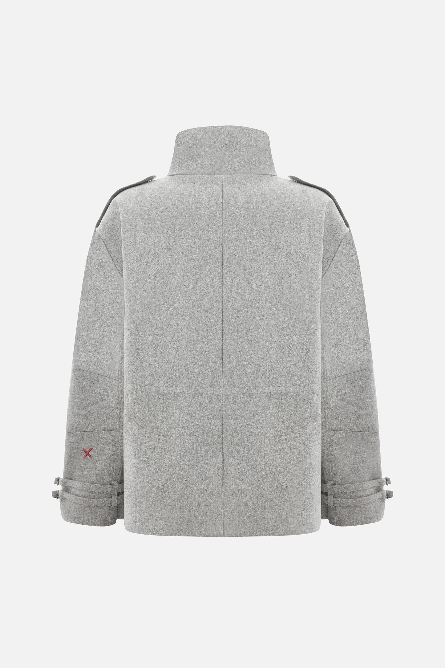 Men's Grey Relaxed Fit Utility Jacket