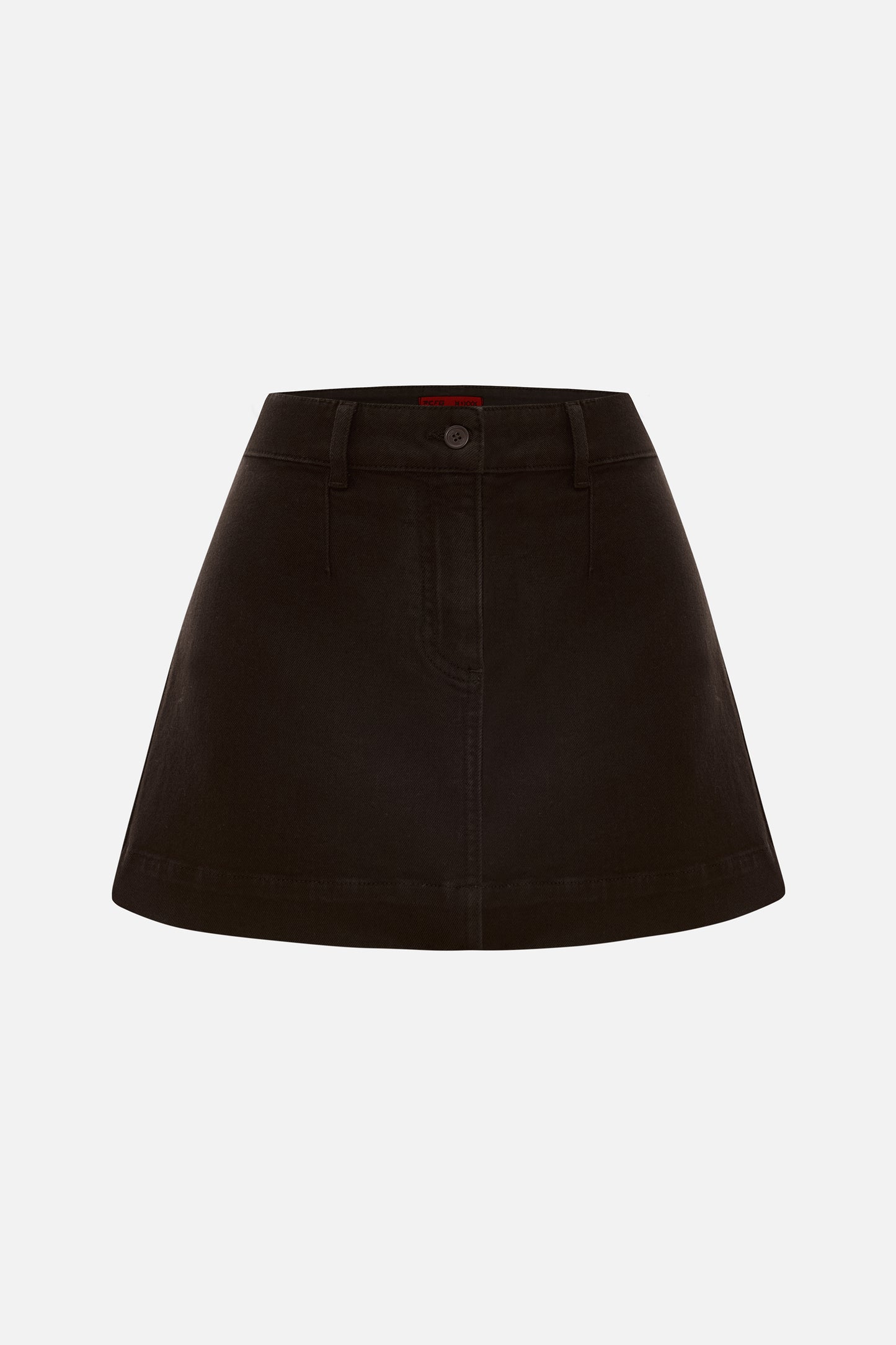 Women's Brown Denim Mini Skirt