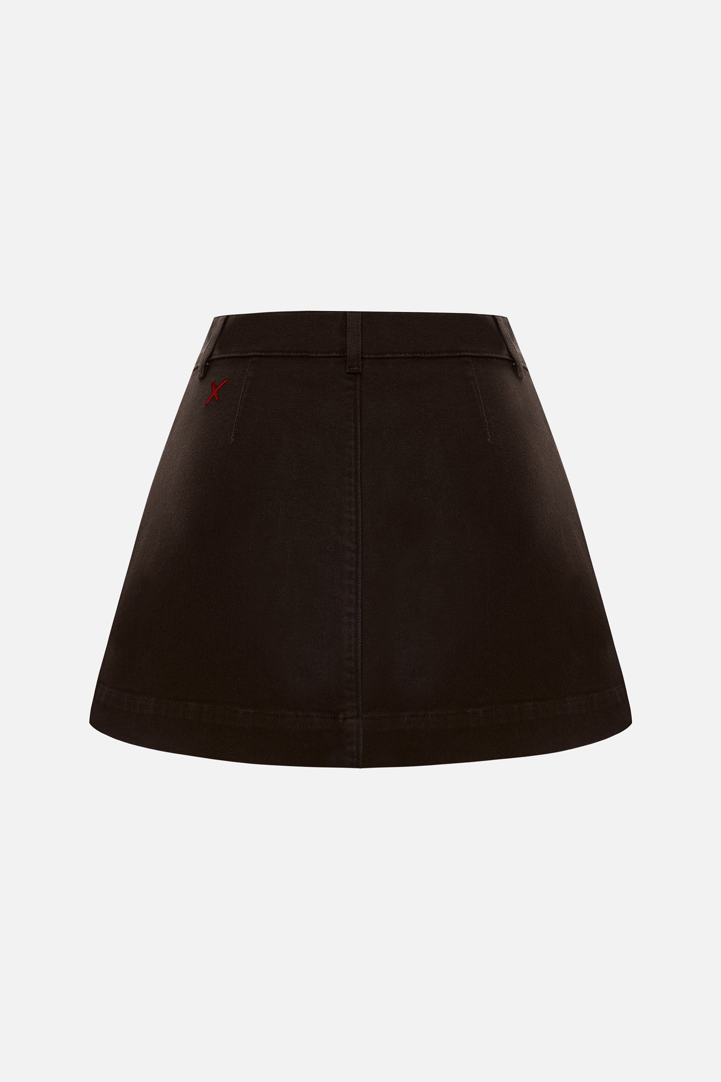 Women's Brown Denim Mini Skirt