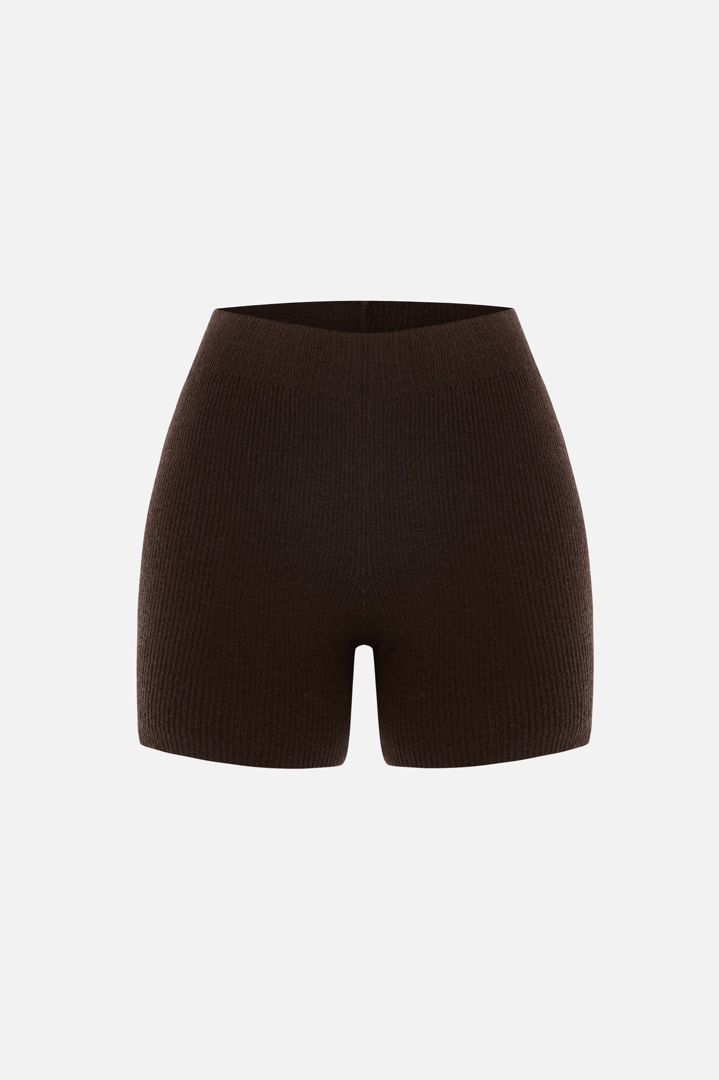 Women's Brown Knit Shorts
