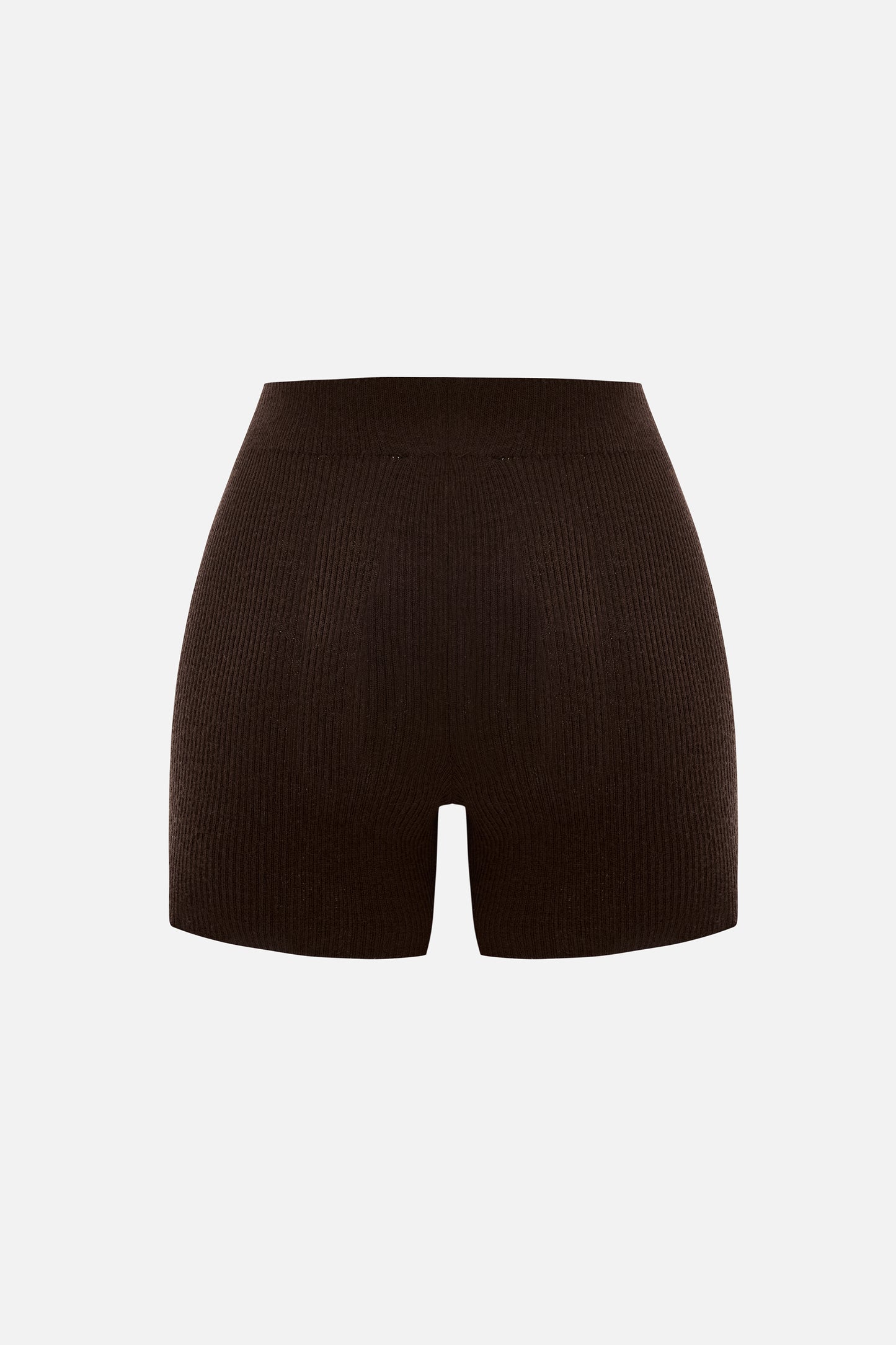 Women's Brown Knit Shorts