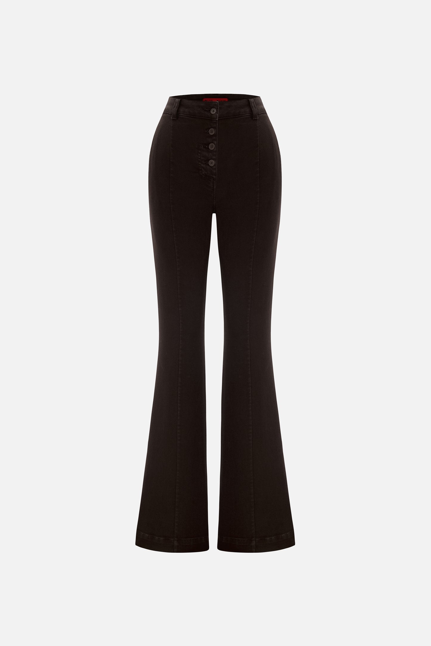 Women's Brown Flared Denim Pants |