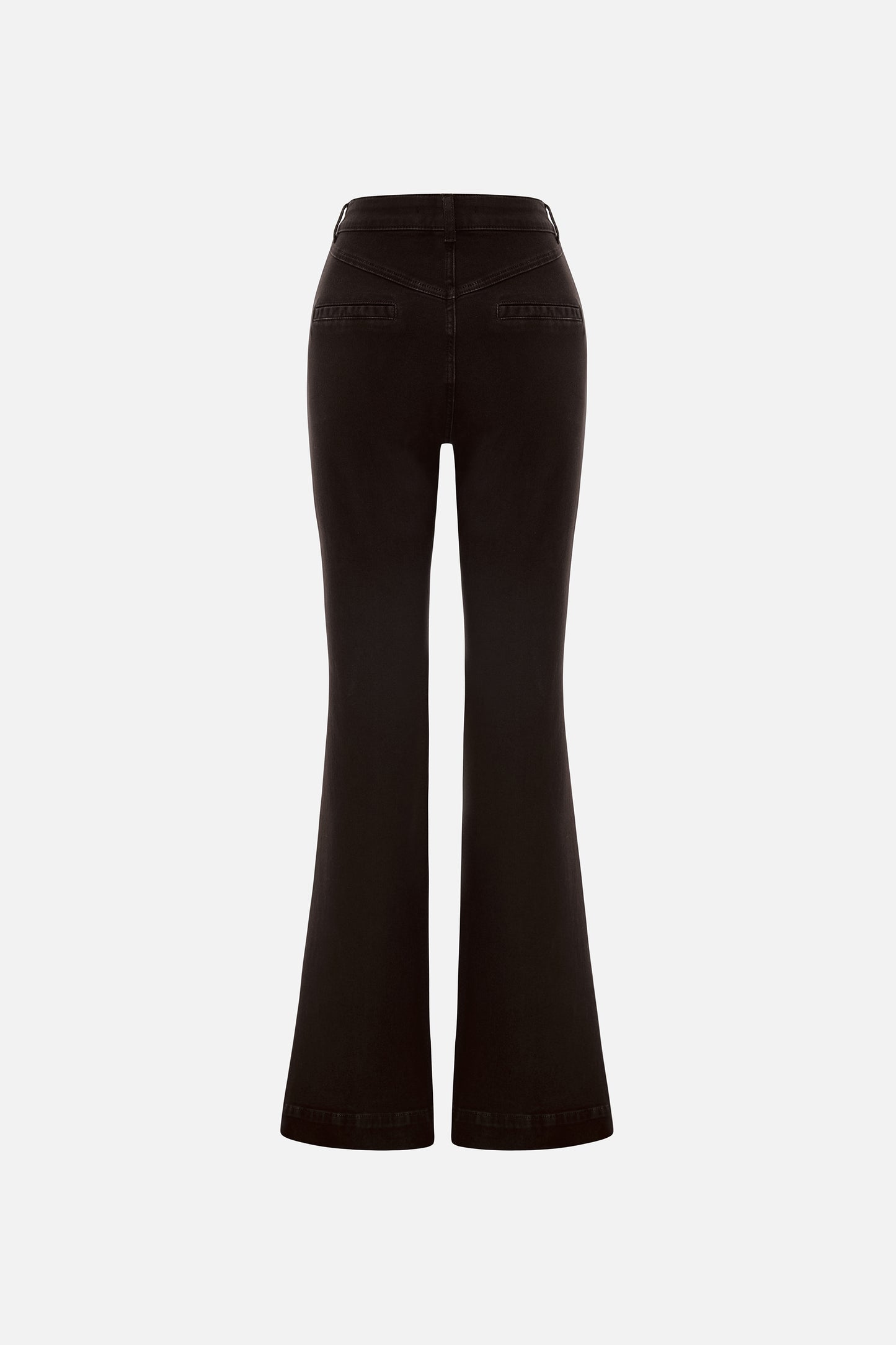 Women's Brown Flared Denim Pants |
