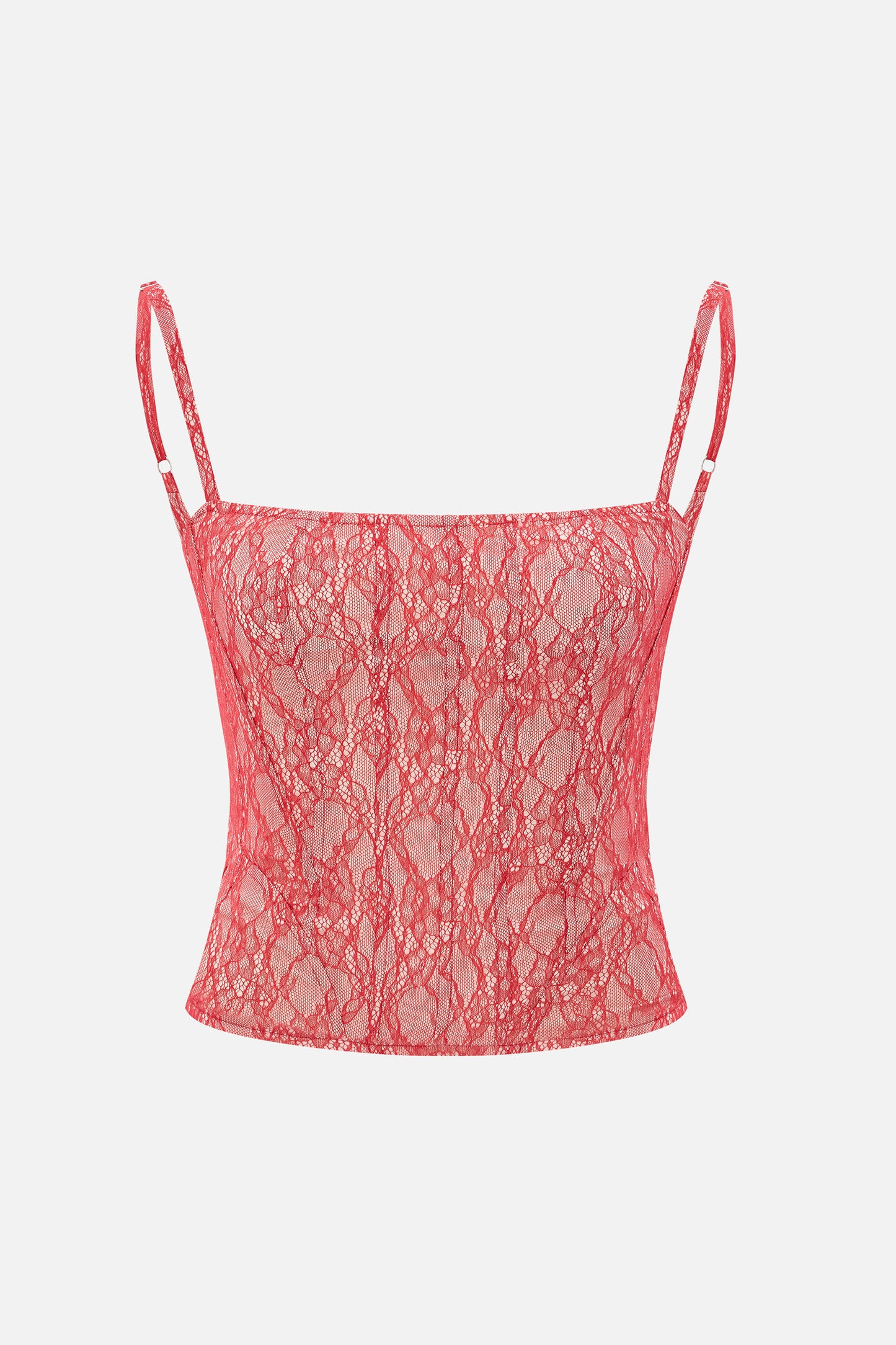 Women's Red Lace Corset Top