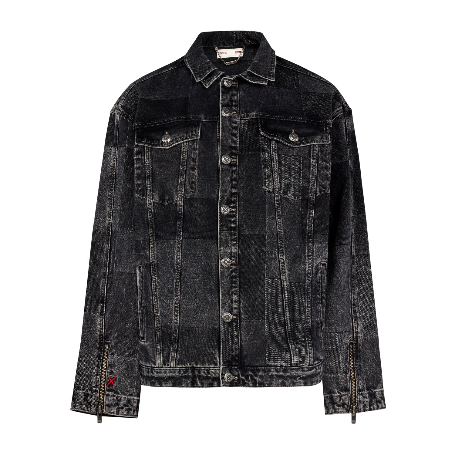 YOUR *ITCH COLORBLOCKED DENIM JACKET - BLACK