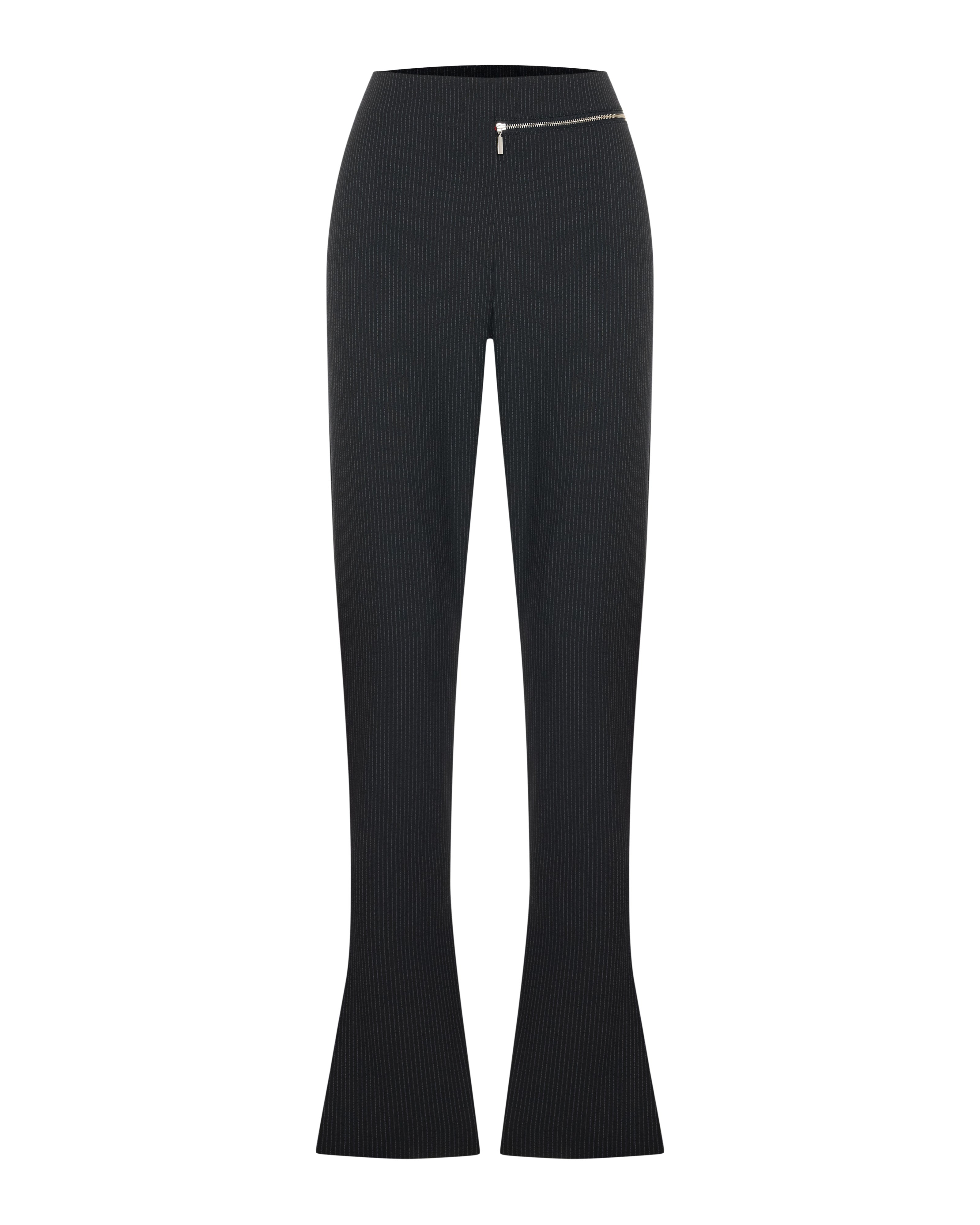 ZIP DETAIL SKINNY  FLARE PANT