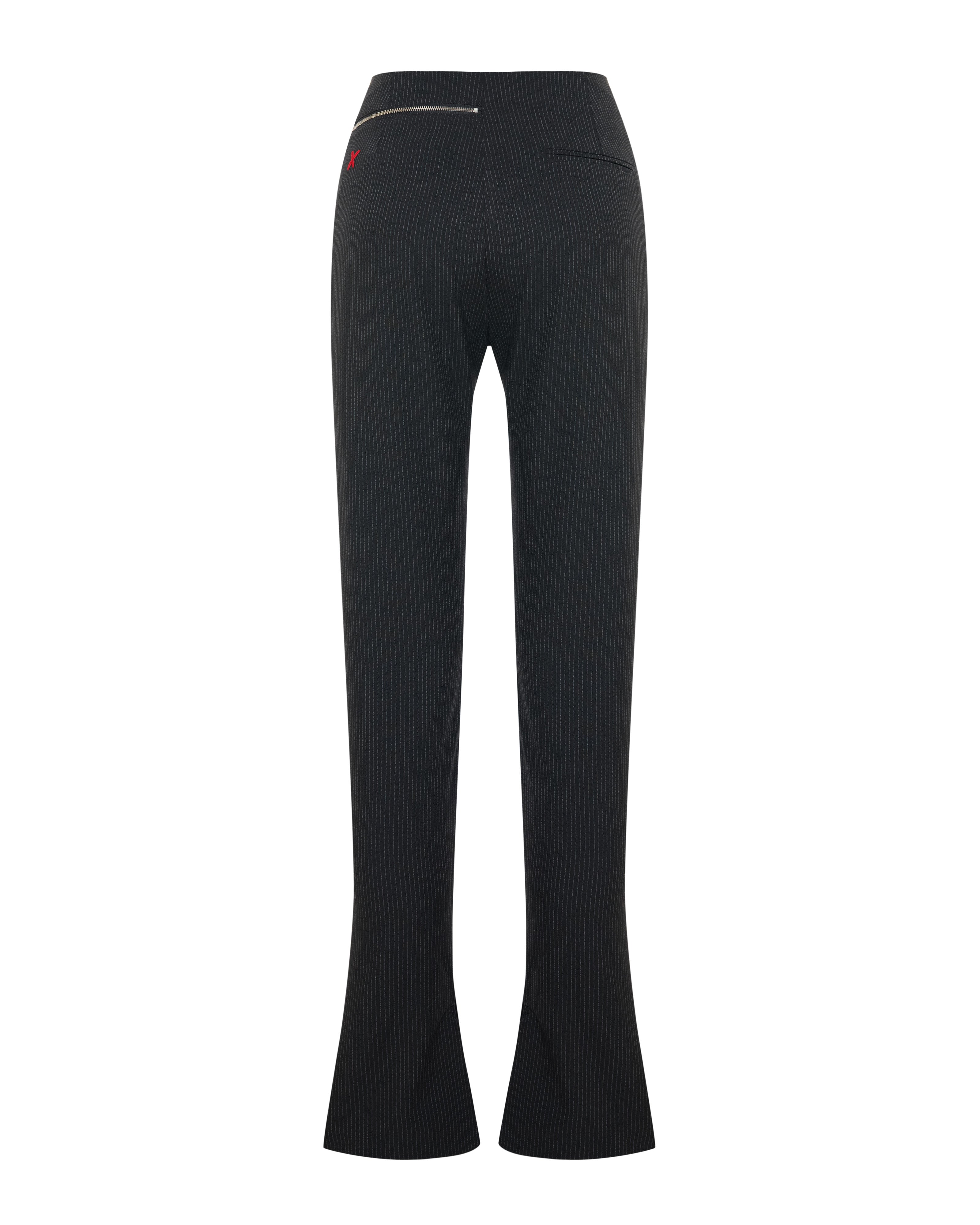 ZIP DETAIL SKINNY  FLARE PANT