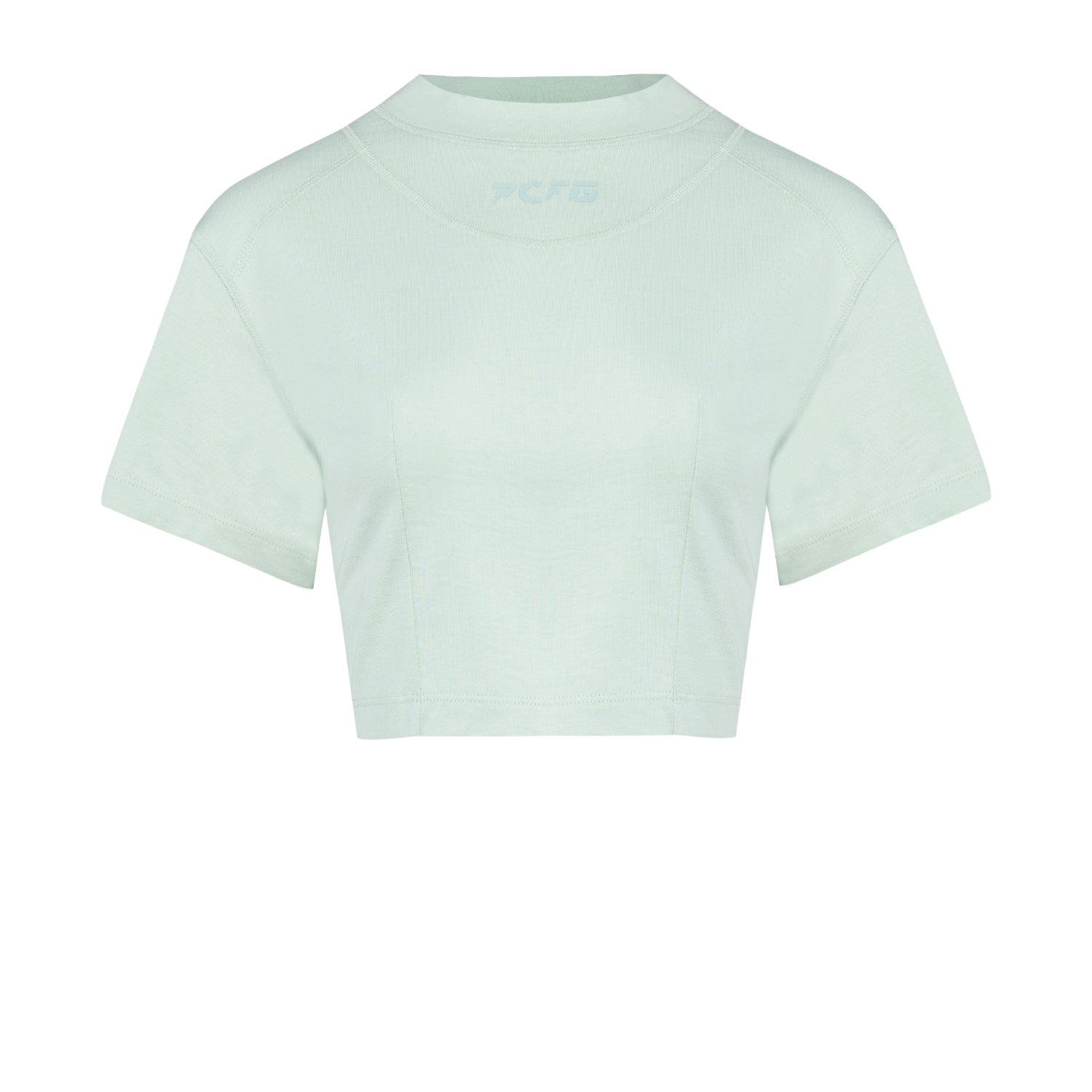 Pure Cotton Free Heaven Crop Tshirt - Surf Spray