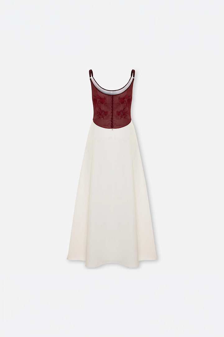 The Broderie Anglaise Edit Çiçek Nakışlı Midi Elbise