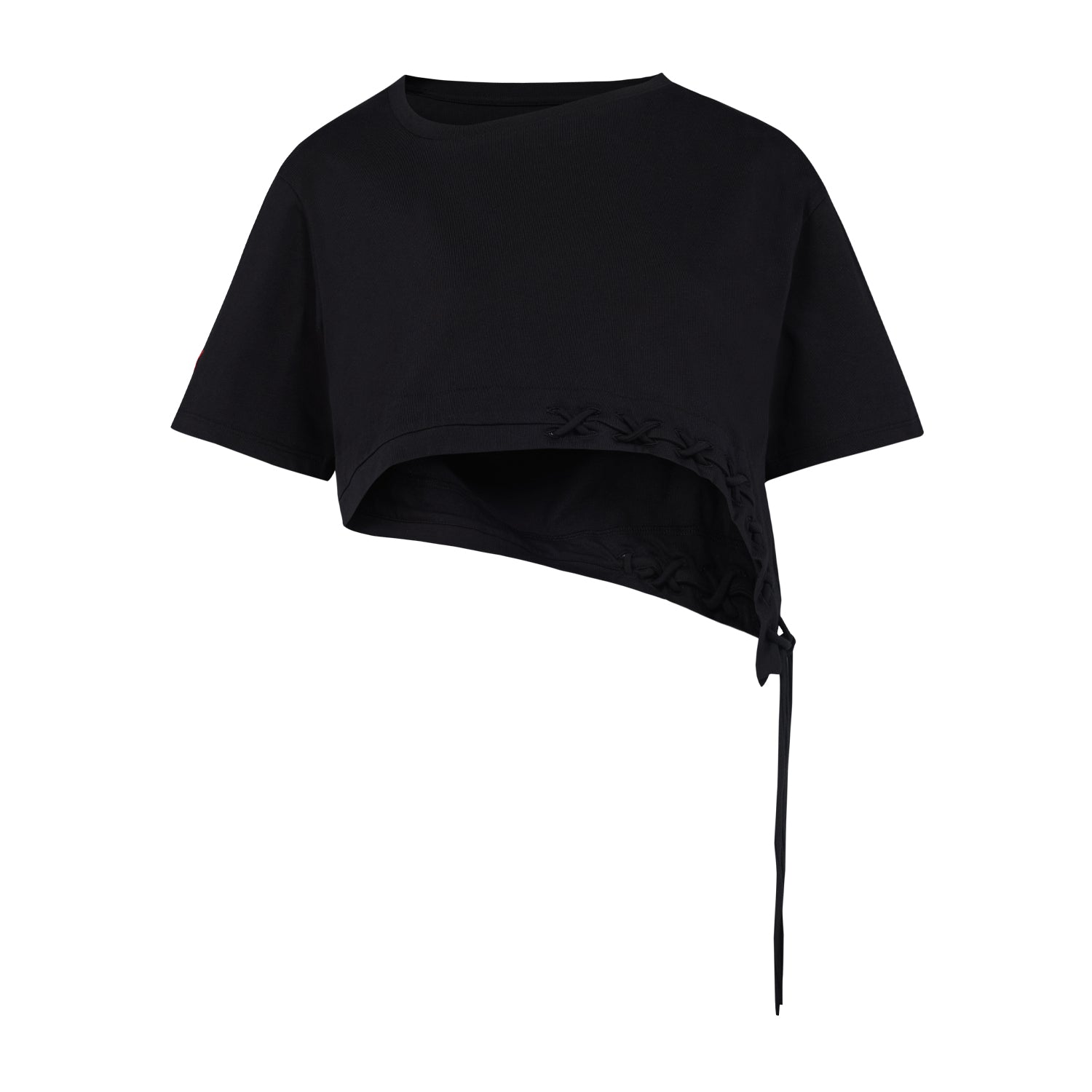 Free Heaven Crop String Tshirt - Black