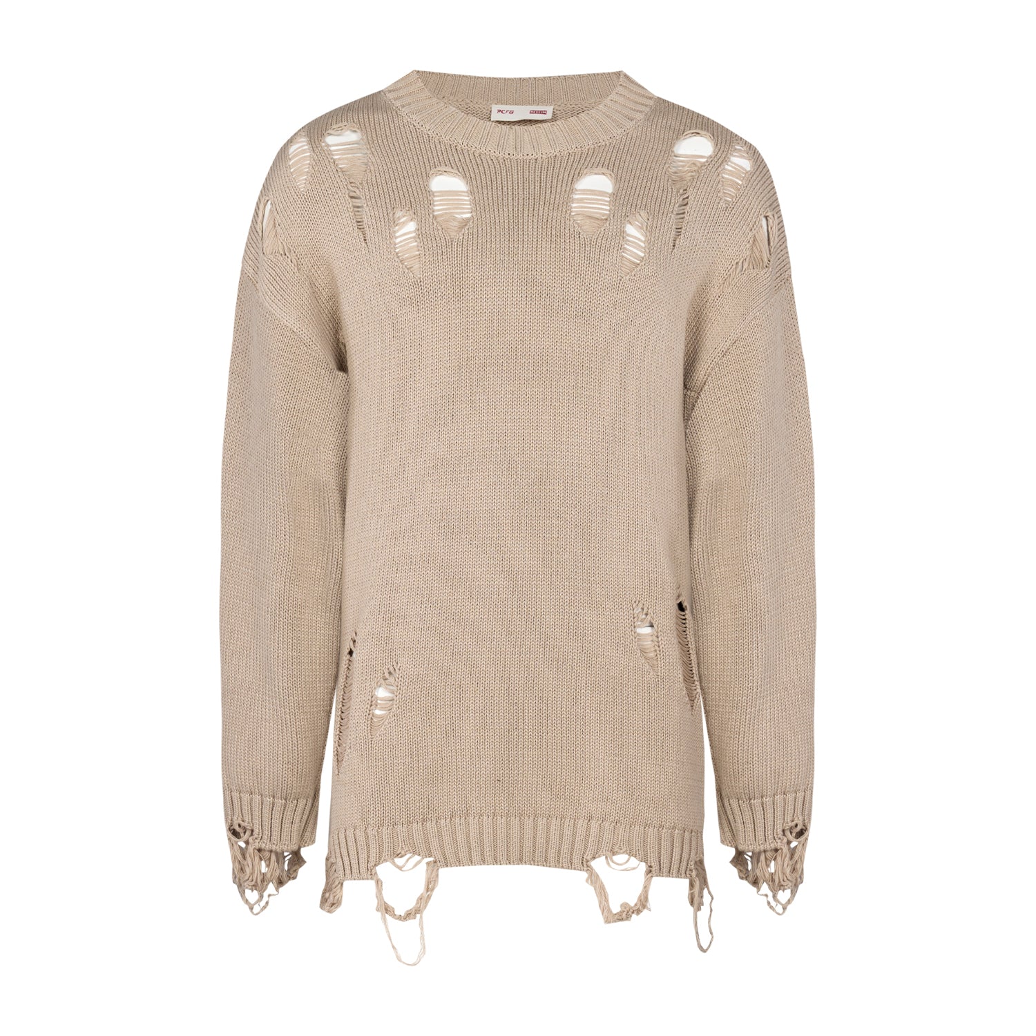 YOUR *ITCH RIPPED KNIT SWEAT