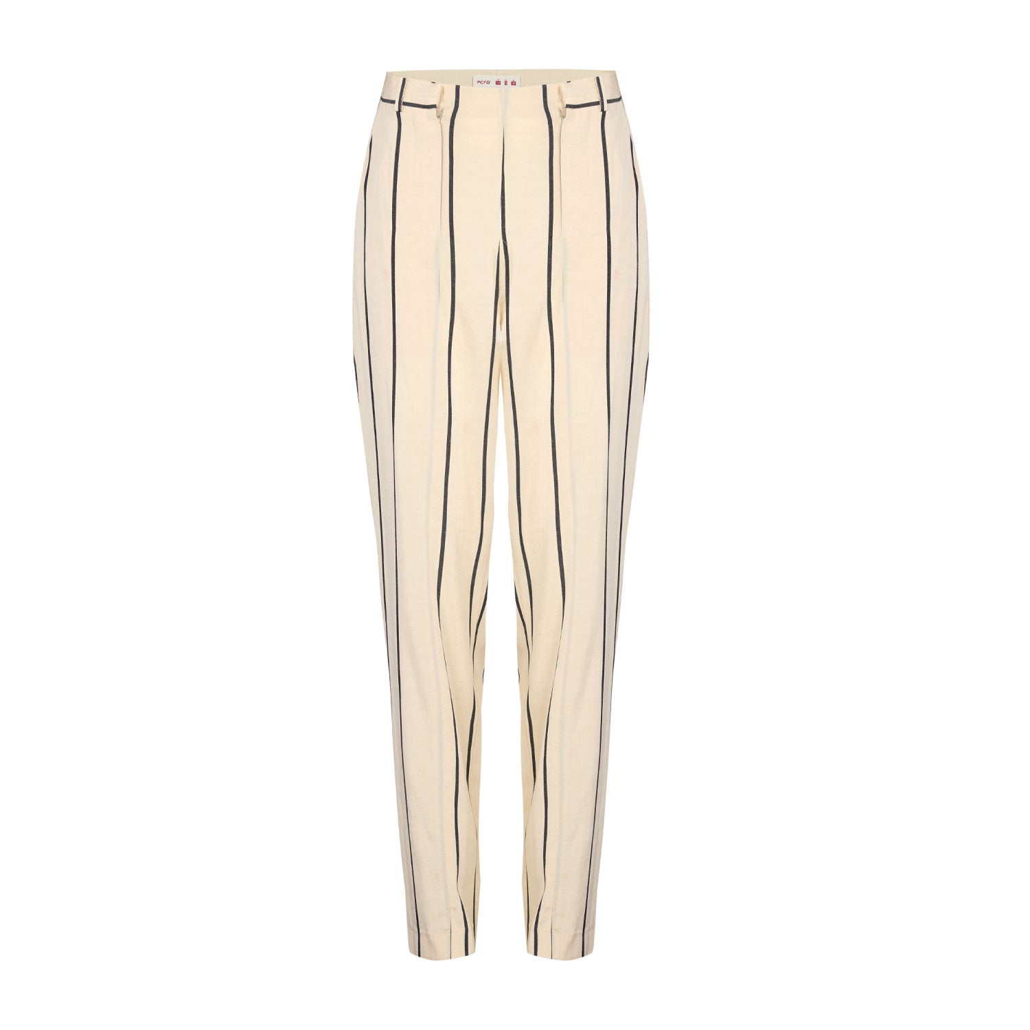 Silk & Linen Blend Free Heaven Kutnia Striped Two Zipped Pant
