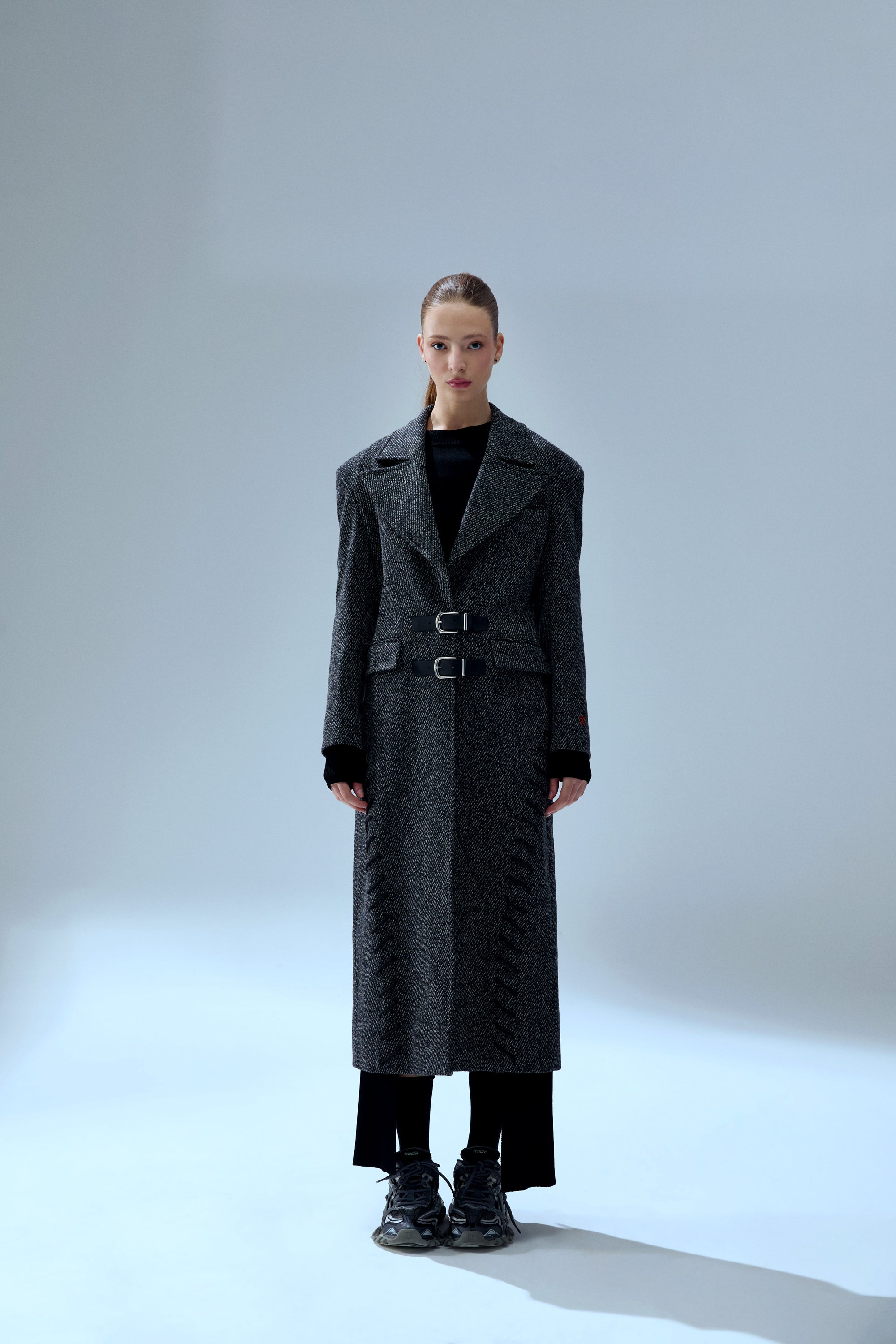 YOUR *ITCH CASHMERE BLEND LONG OVERCOAT - GREY