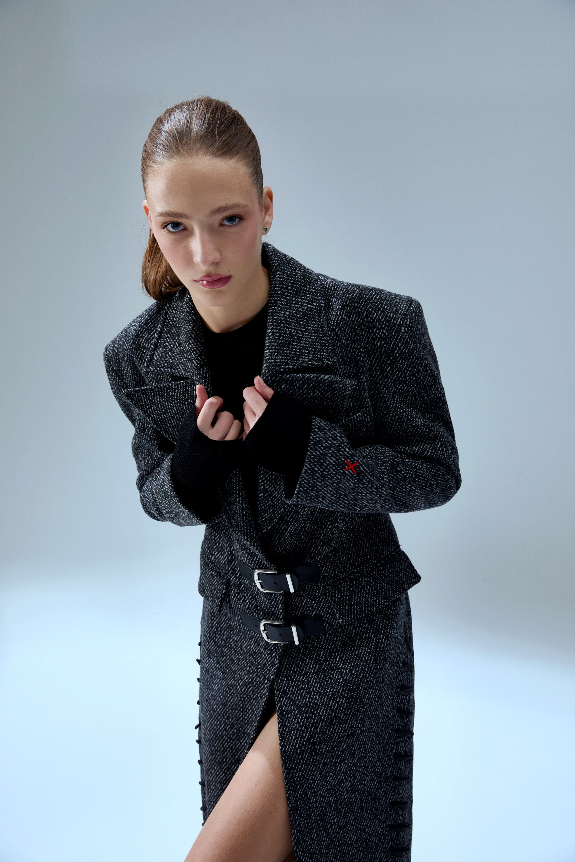 YOUR *ITCH CASHMERE BLEND LONG OVERCOAT - GREY